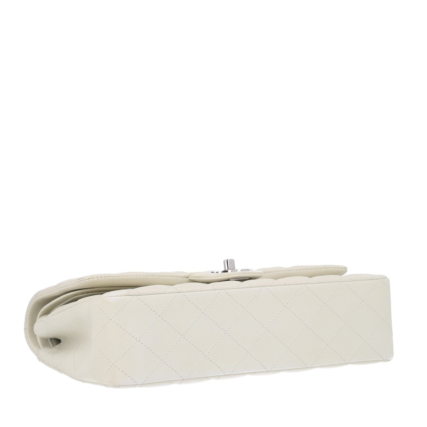 Caviar Quilted Medium Double Flap Light Green — view 5
