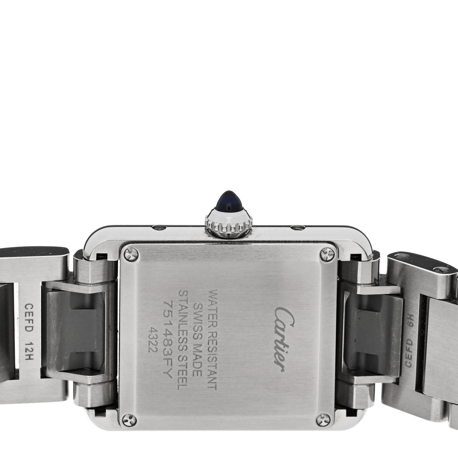 Stainless Steel 22mm Tank Must Quartz Watch — view 4