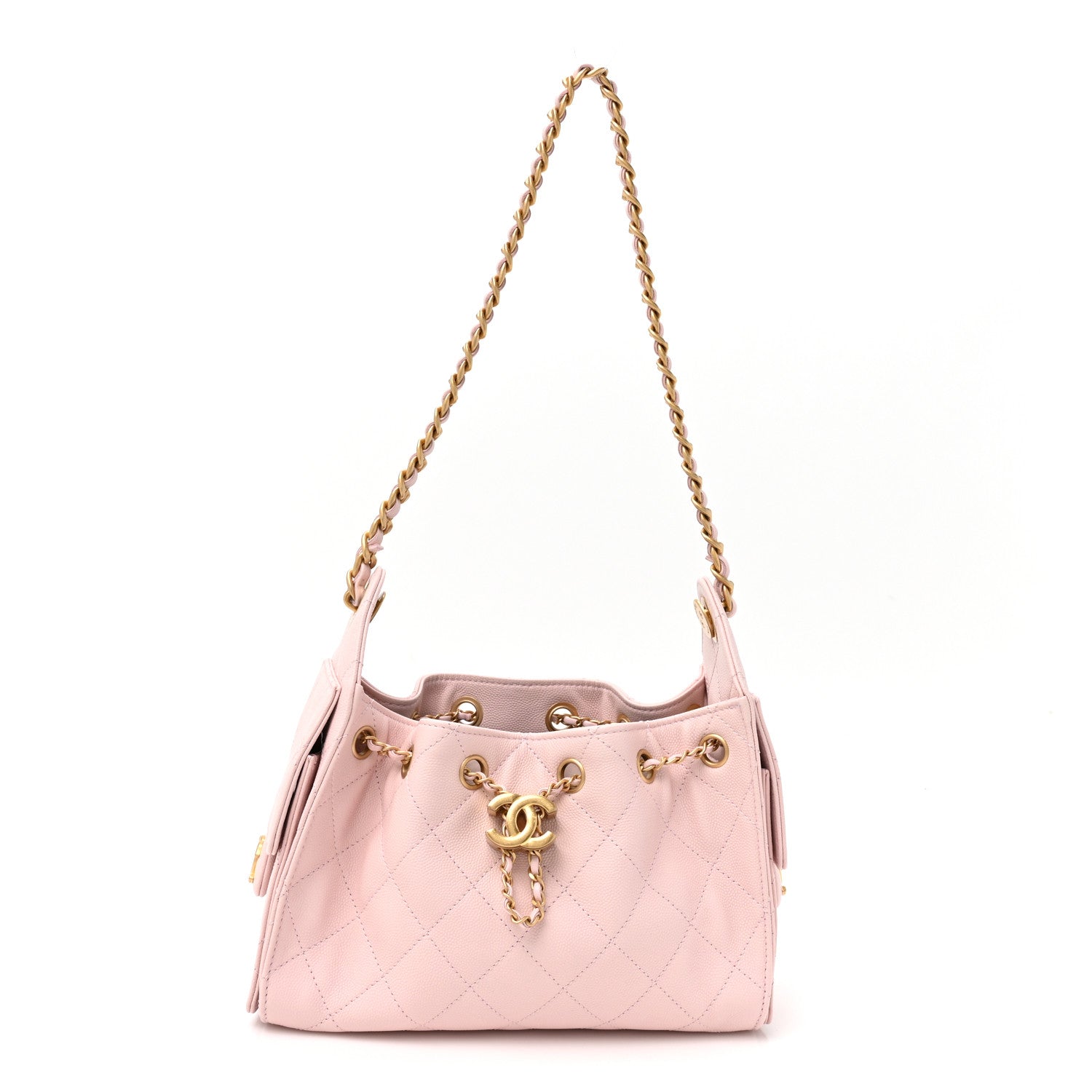 Caviar Quilted Mini Chanel 25 Handbag Light Pink
