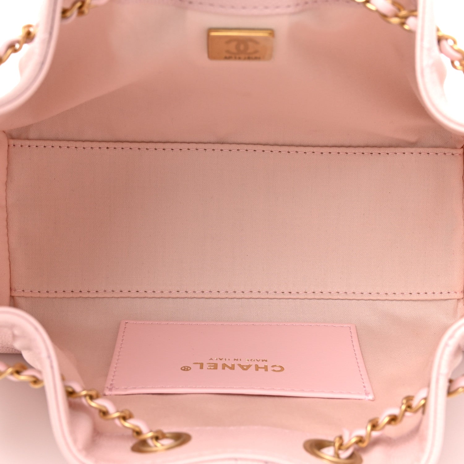 Caviar Quilted Mini Chanel 25 Handbag Light Pink — view 4