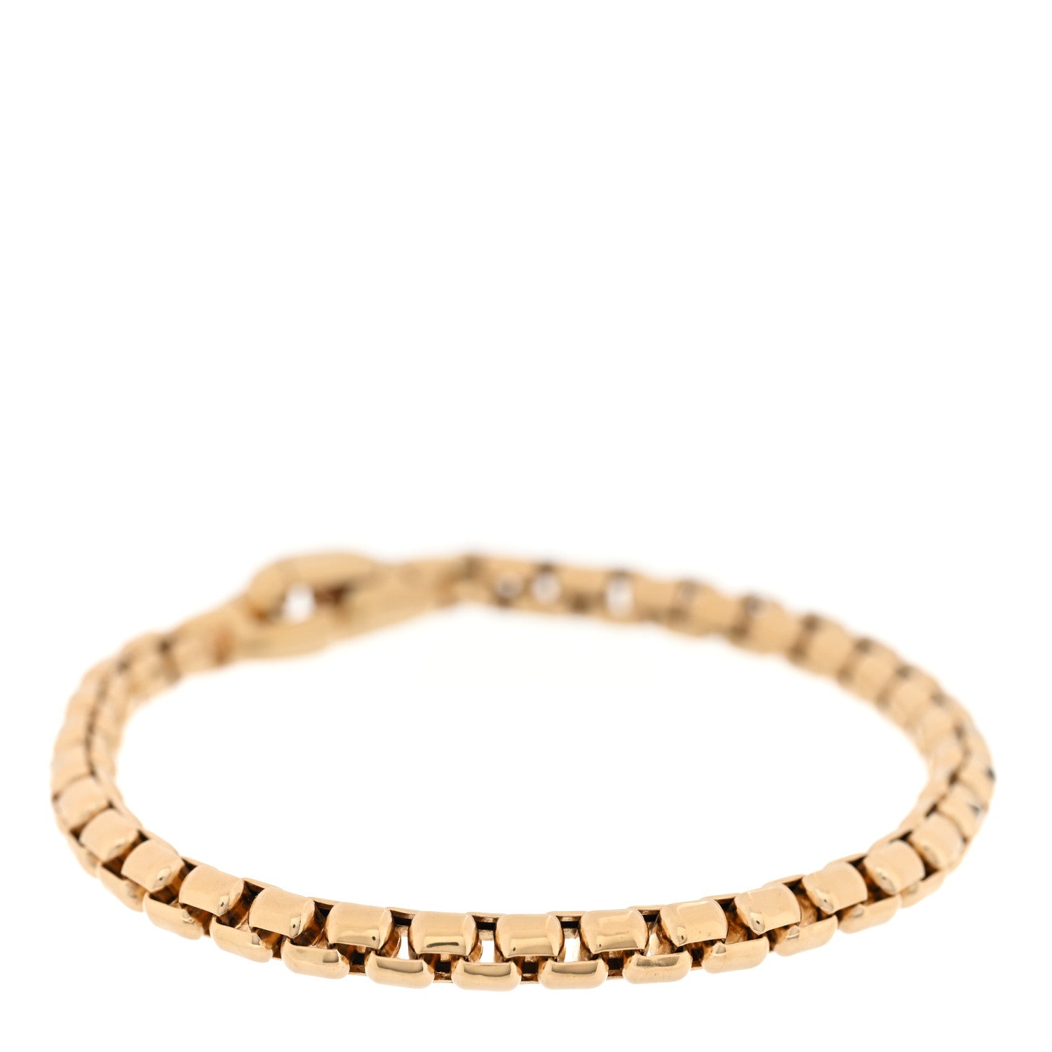 18K Yellow Gold 5.2mm DY Bel Air Box Chain Bracelet