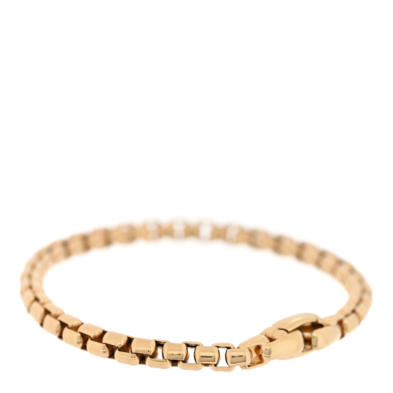 18K Yellow Gold 5.2mm DY Bel Air Box Chain Bracelet — view 2