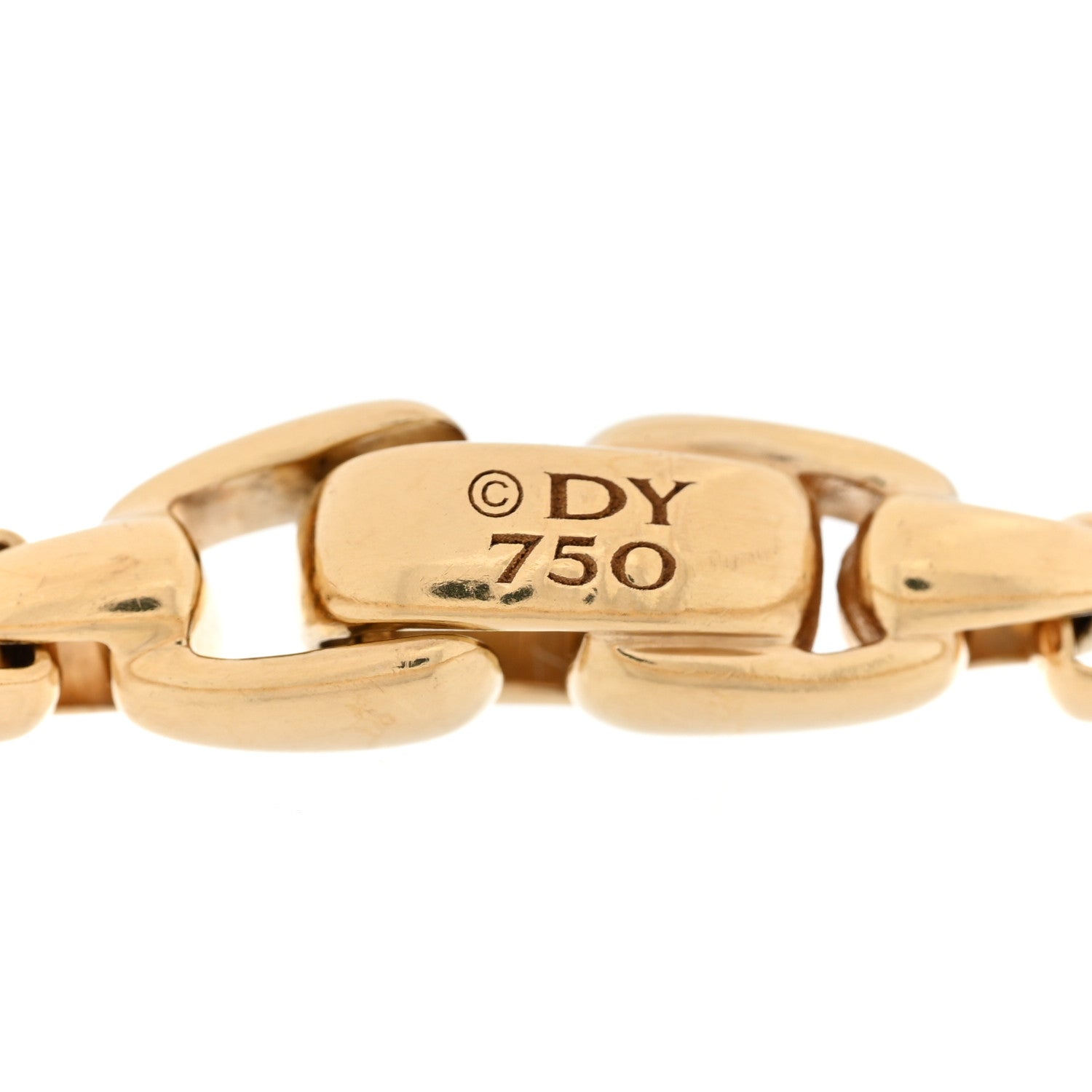 18K Yellow Gold 5.2mm DY Bel Air Box Chain Bracelet — view 3