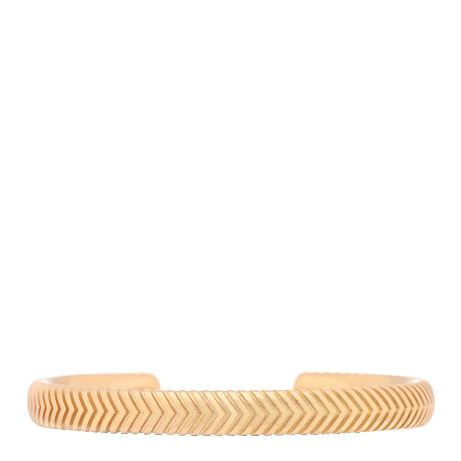 18K Yellow Gold 8mm Chevron Cuff Bracelet