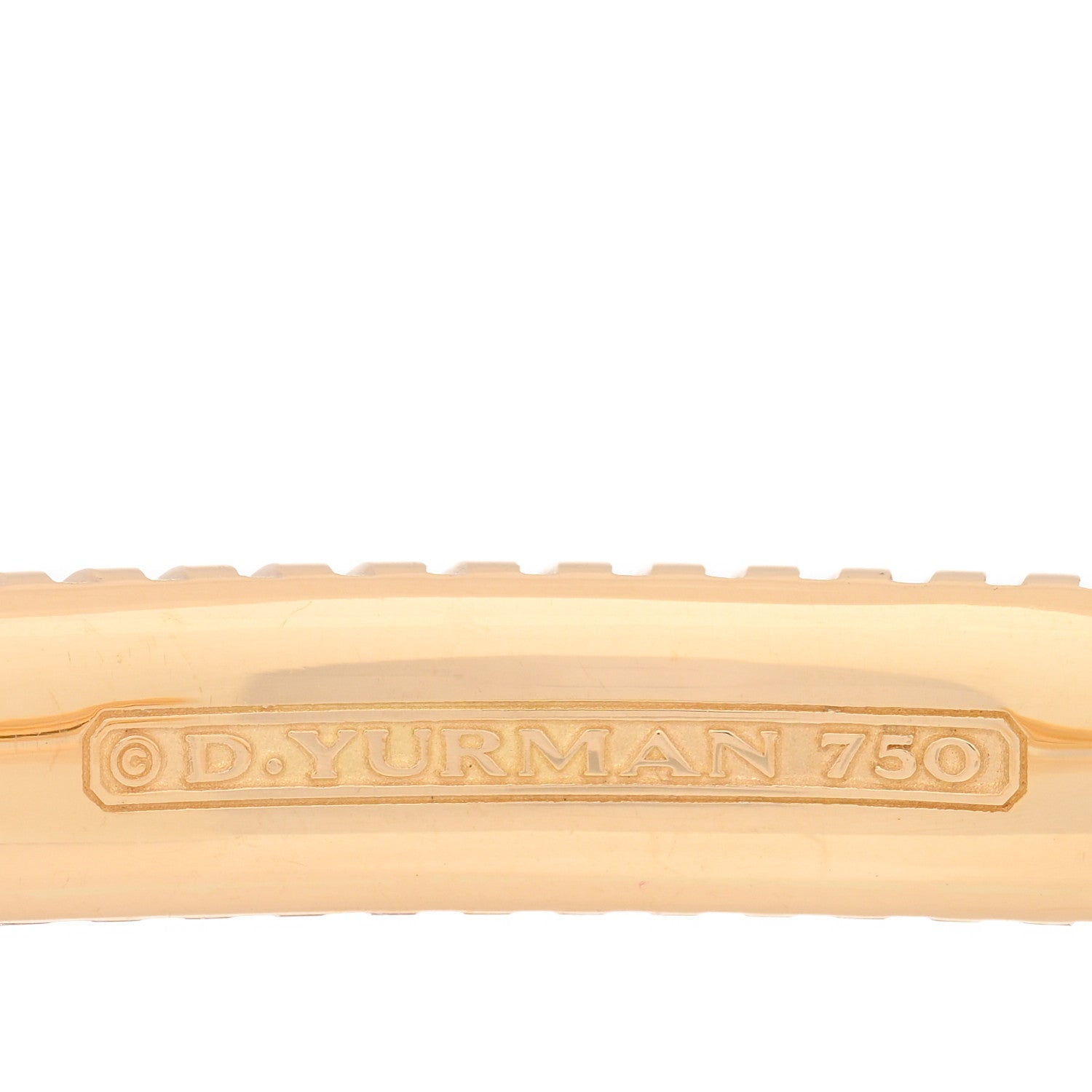 18K Yellow Gold 8mm Chevron Cuff Bracelet — view 3