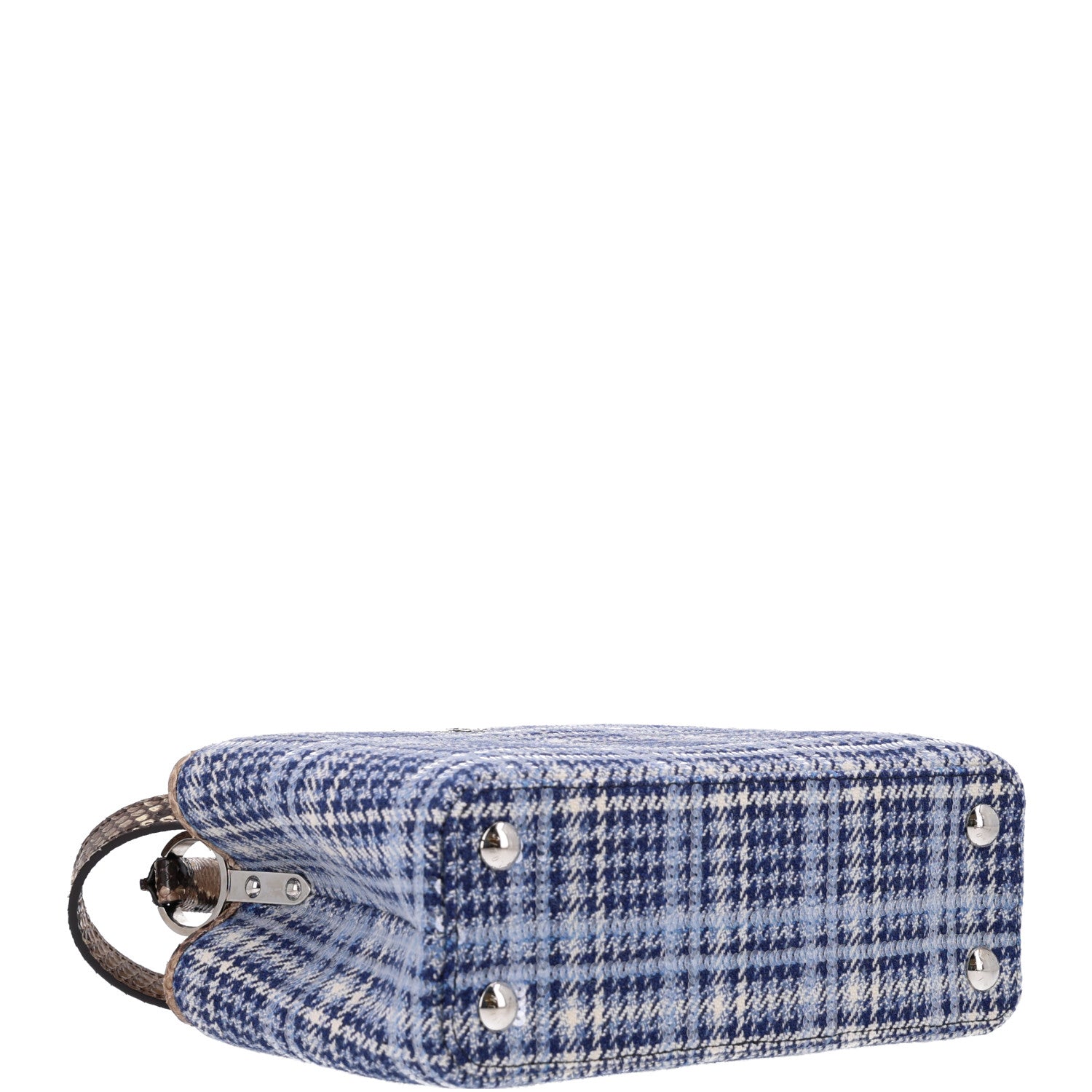 Tweed Sequins Snakeskin Capucines BB Blue — view 4