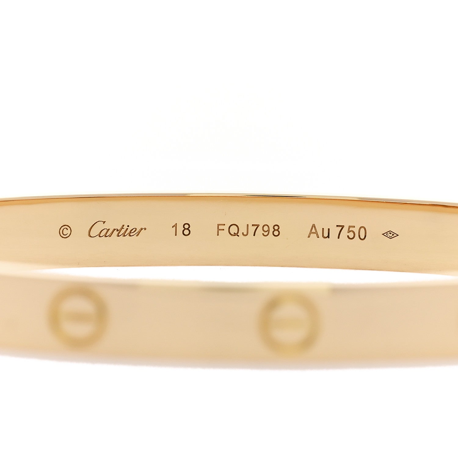 18k Yellow Gold Love Bracelet 18 — view 3