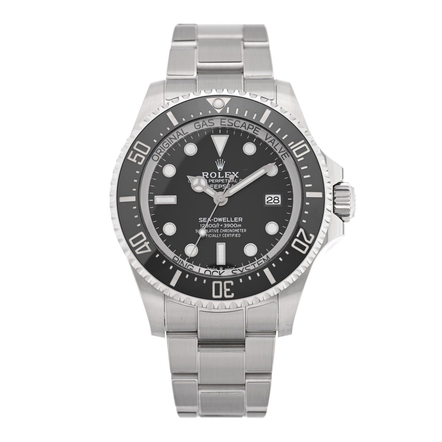 Stainless Steel 44mm Oyster Perpetual Date Sea-Dweller Deepsea Watch Intense Black 136660