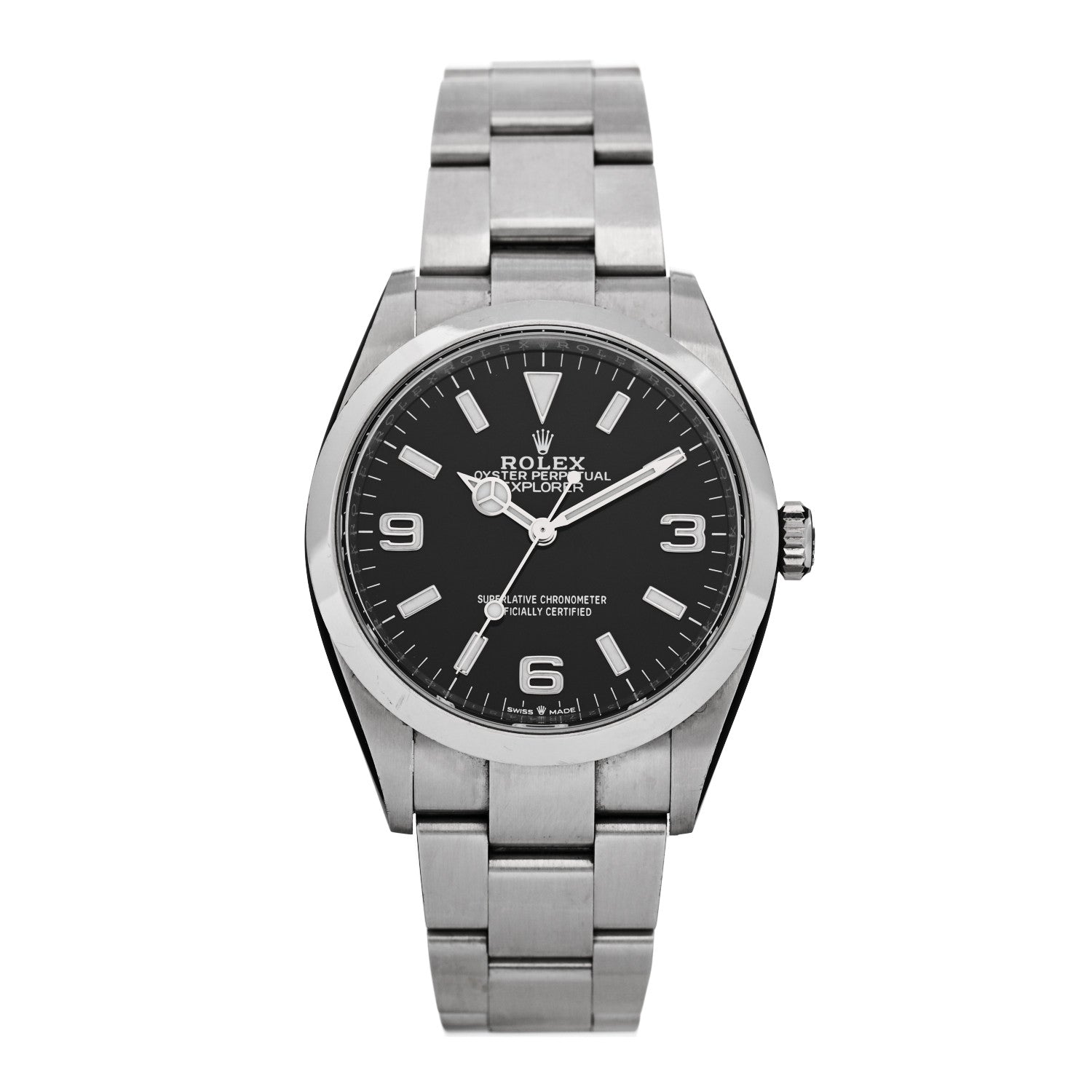 Stainless Steel 36mm Oyster Perpetual Explorer Watch Black 124270