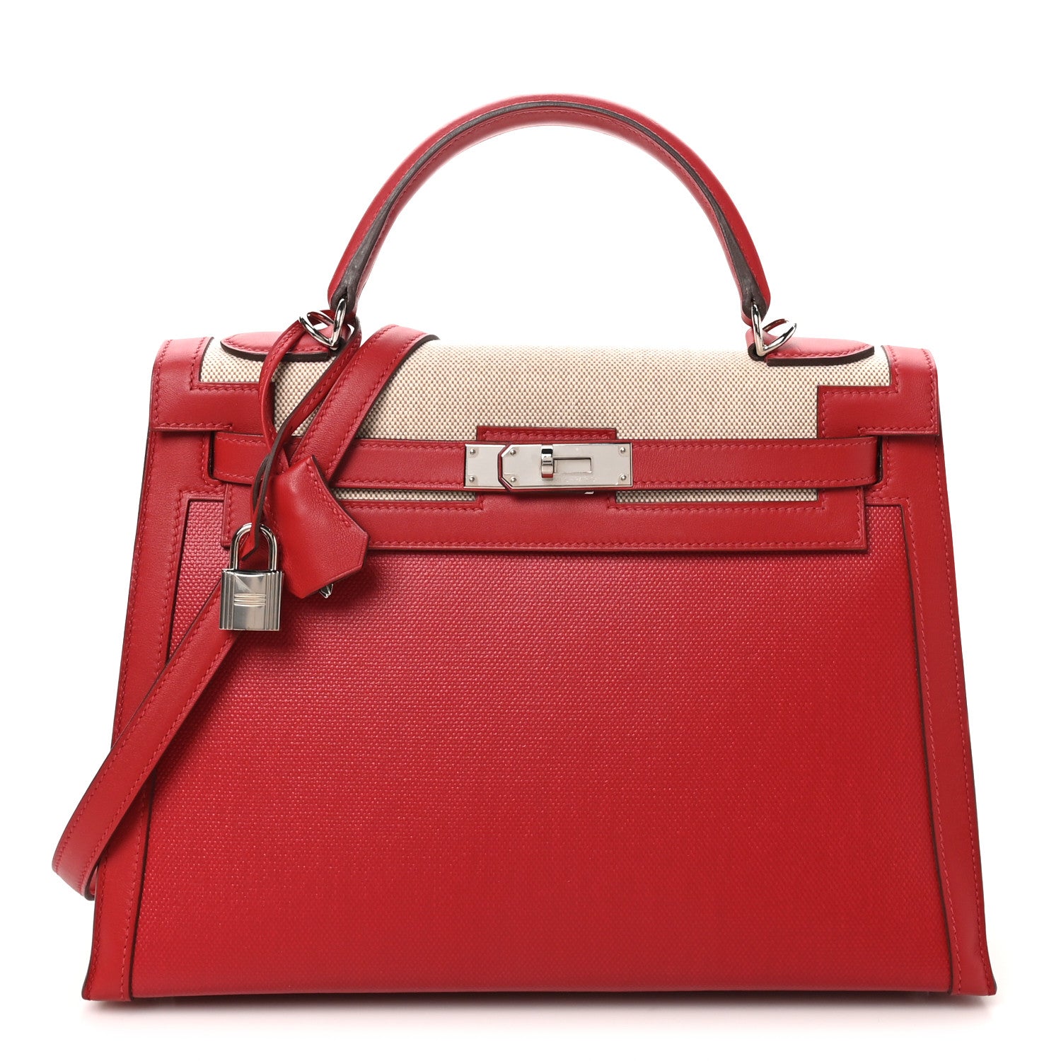 Berline Toile Swift Kelly Sellier 32 Rouge Piment Ecru Rouge Piment Ecru