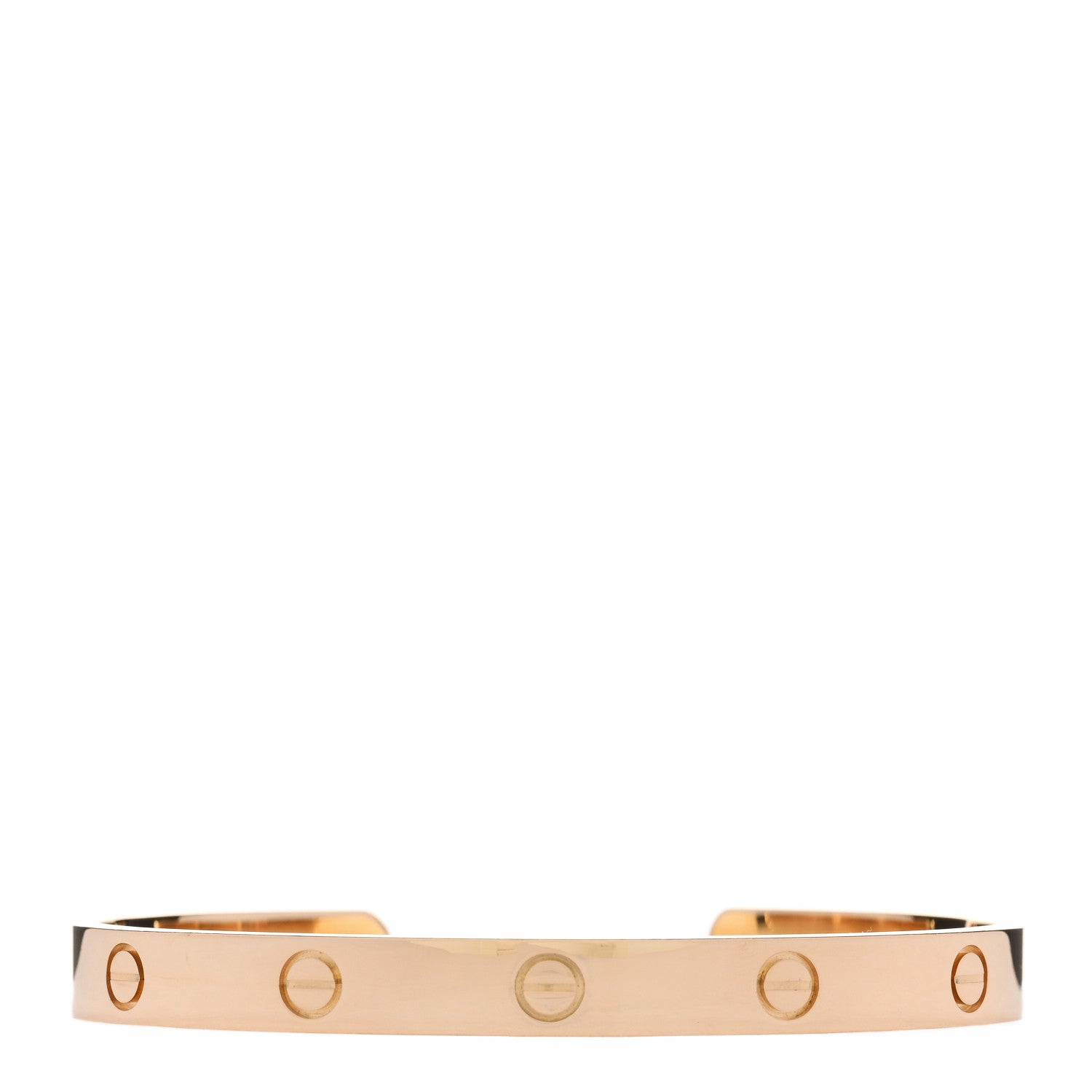 18K Yellow Gold LOVE Cuff Bracelet 19