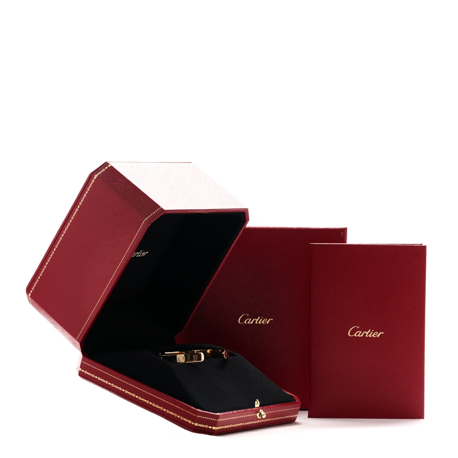 18K Yellow Gold LOVE Cuff Bracelet 19 — view 4