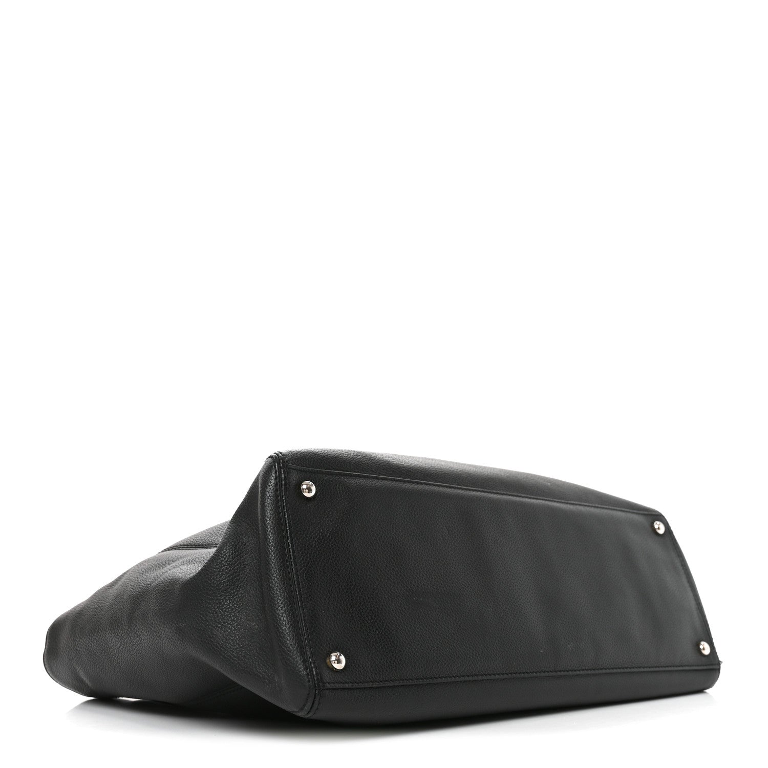 Calfskin Cerf Executive Shopper Tote Black — view 4