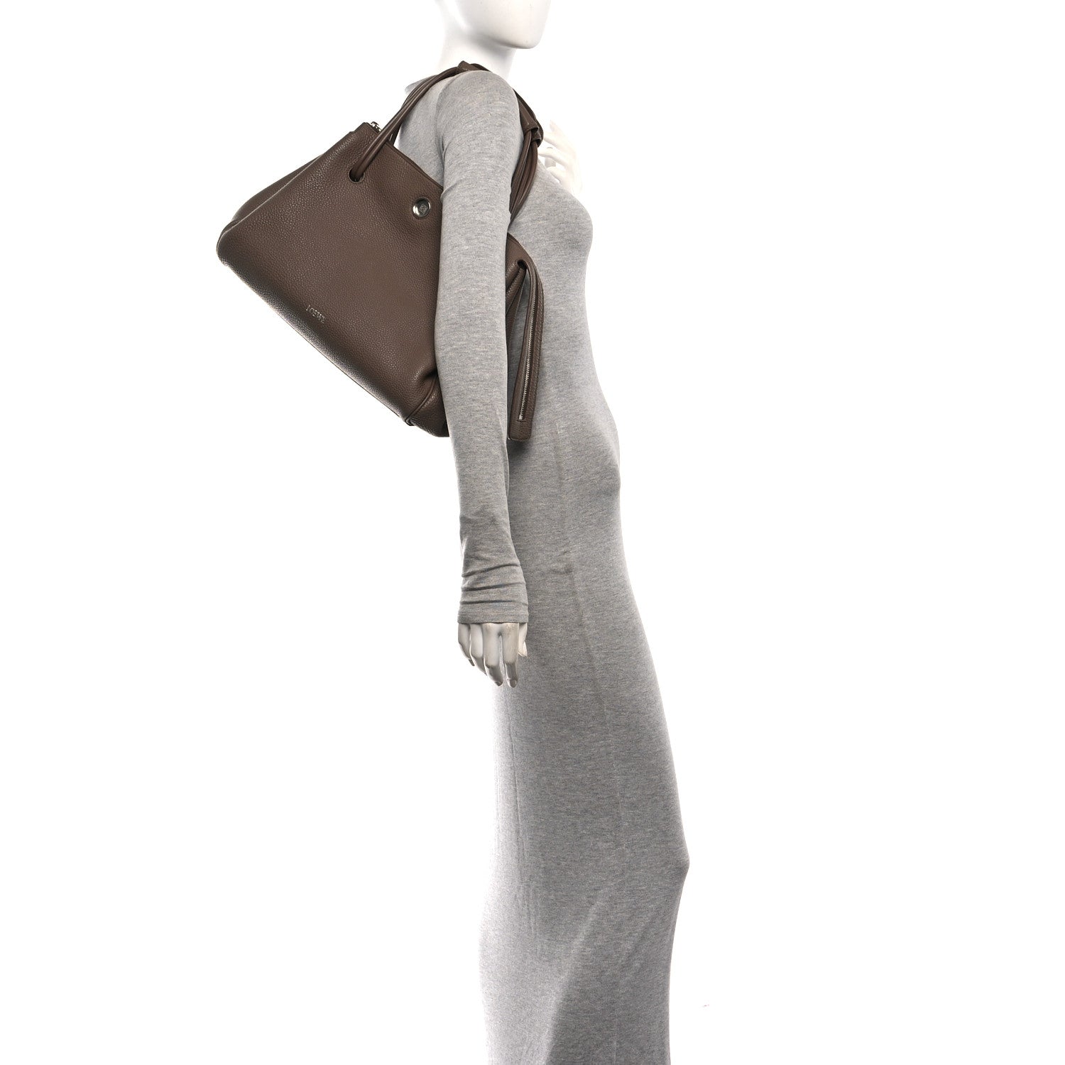 Supple Grained Calfskin Large Madrid Bag  Taupe — view 2