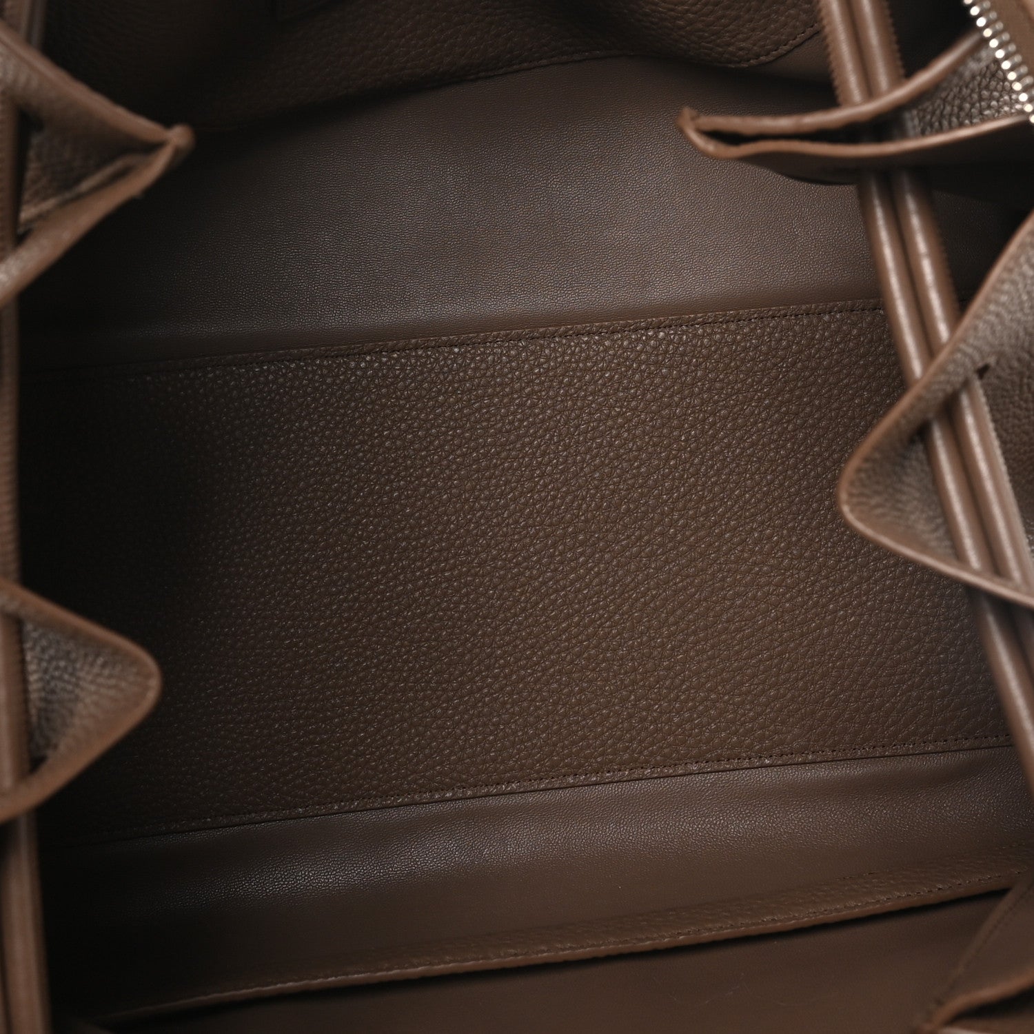 Supple Grained Calfskin Large Madrid Bag  Taupe — view 5
