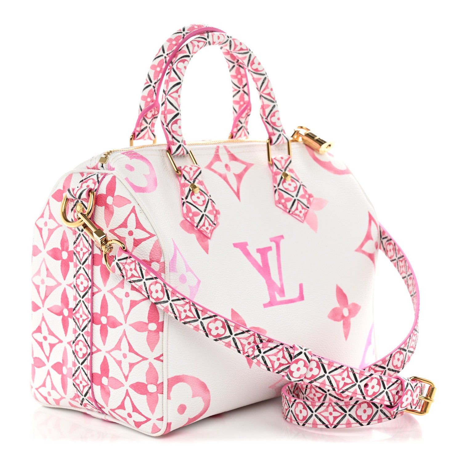 Monogram Giant By The Pool 2.0 Speedy Bandouliere 25 Rose — view 3