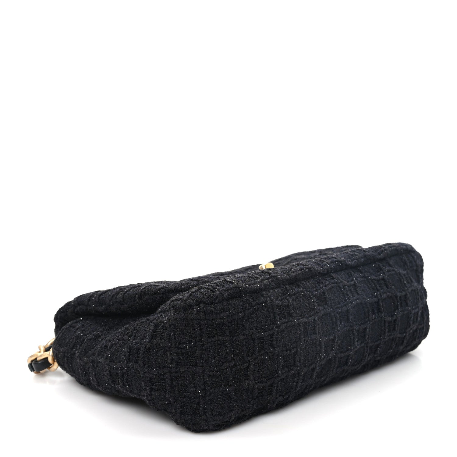 Tweed Quilted Medium Chanel 19 Flap Black Black — view 4