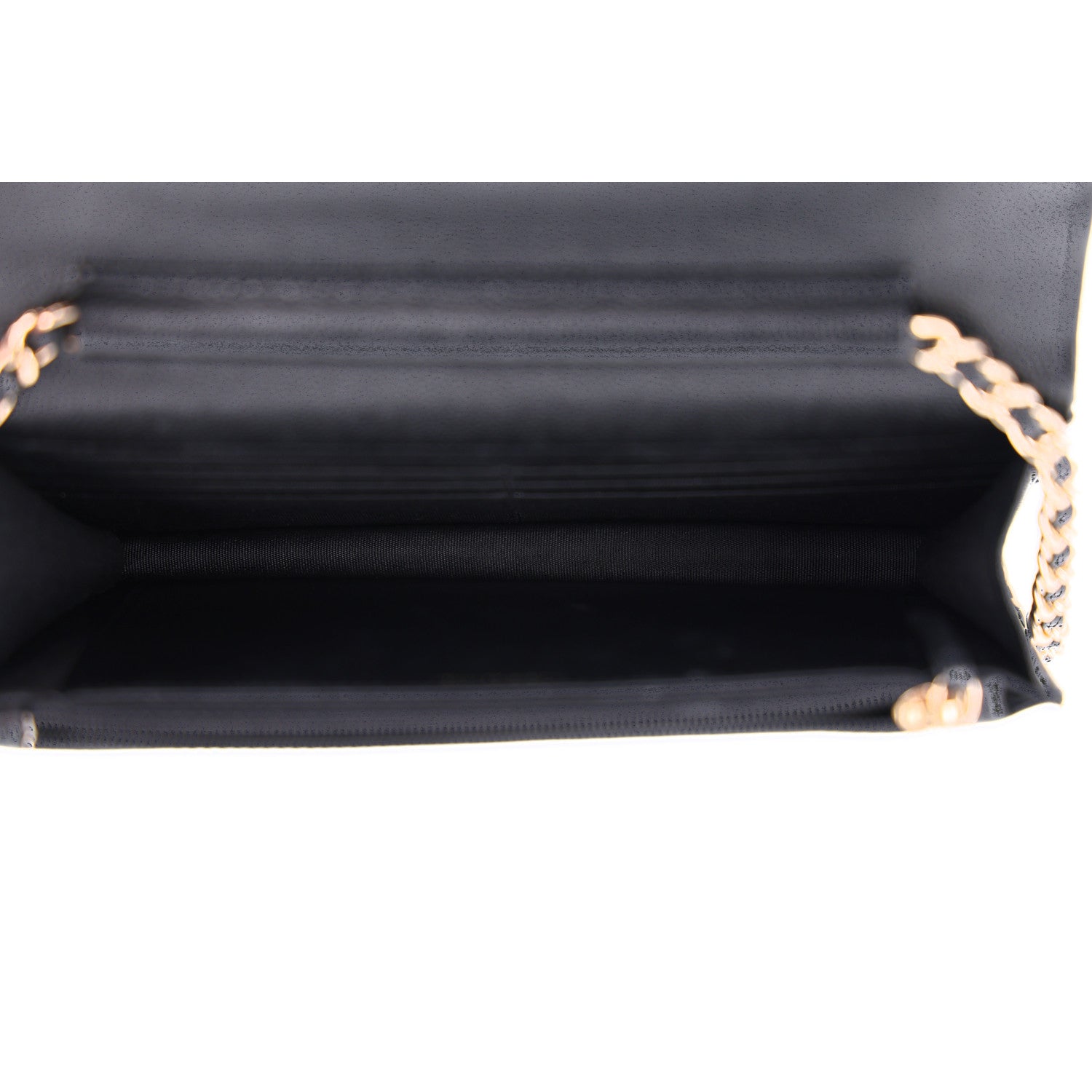Caviar Quilted French New Wave Chain CC Wallet On Chain WOC Black — view 5