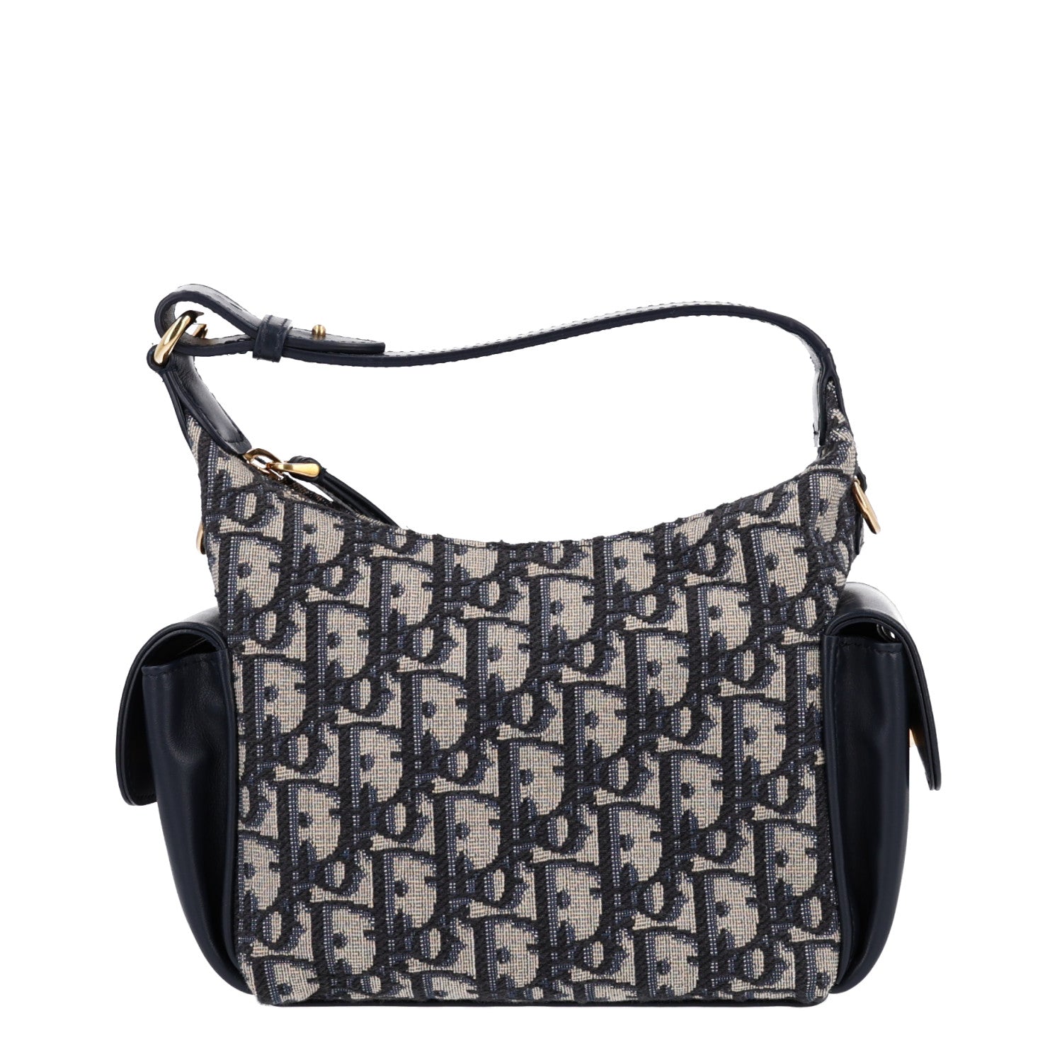 Oblique Jacquard Smooth Calfskin Mini D-Dream Blue