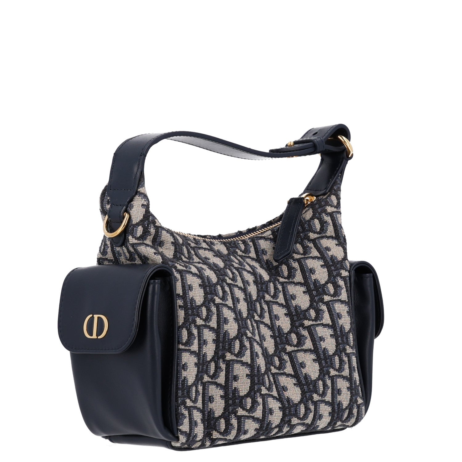 Oblique Jacquard Smooth Calfskin Mini D-Dream Blue — view 3