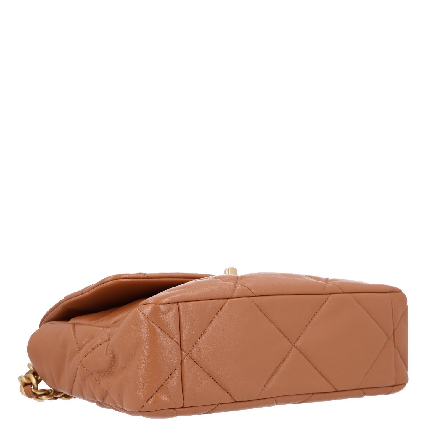 Lambskin Quilted Large Chanel 19 Flap Brown — view 4