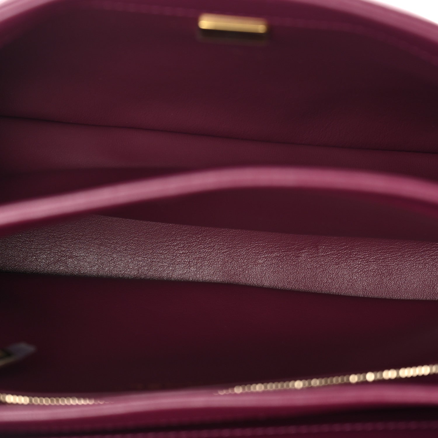 Lambskin Quilted Small Trendy Chain CC Dual Handle Flap Bag Purple — view 5