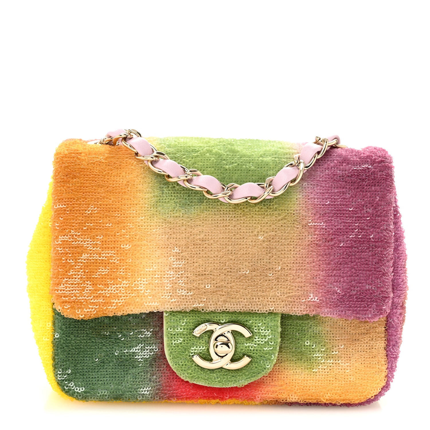 Sequin Mini Square Flap Multicolor