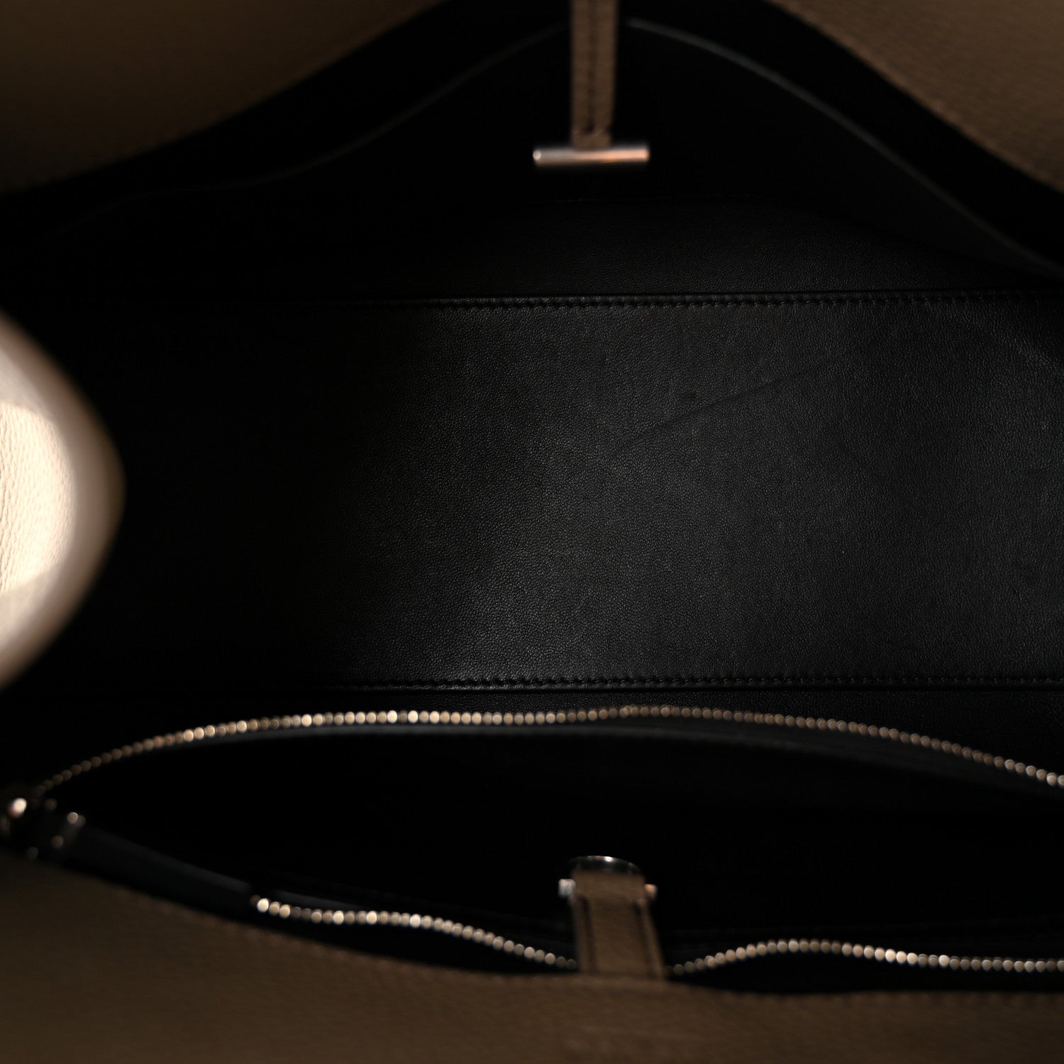 Matte Grained Calfskin Margaux Shoulder 12  Dark Taupe — view 5