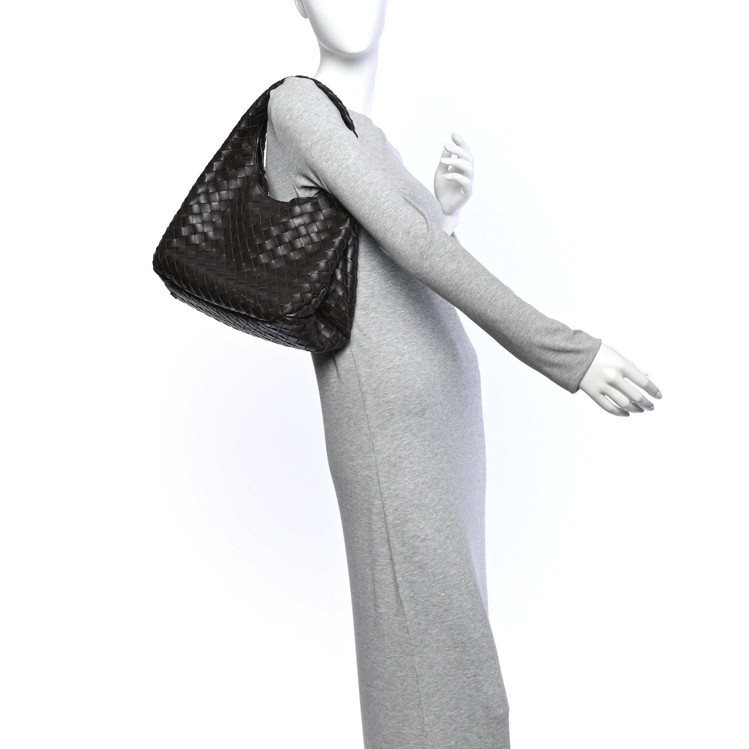 Nappa Intrecciato Medium Campana Shoulder Bag Fondant — view 2