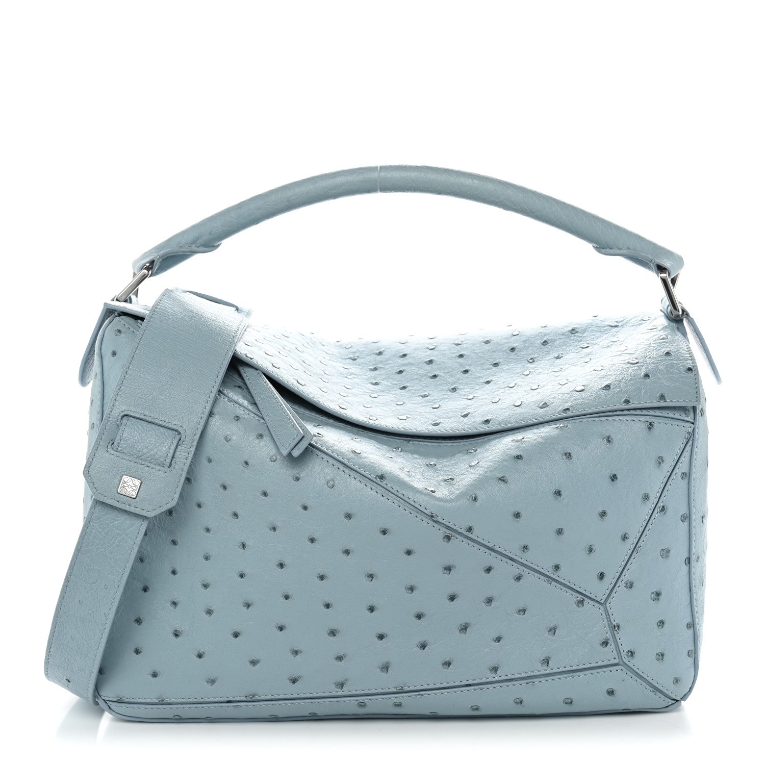 Ostrich Large Puzzle Bag Blue