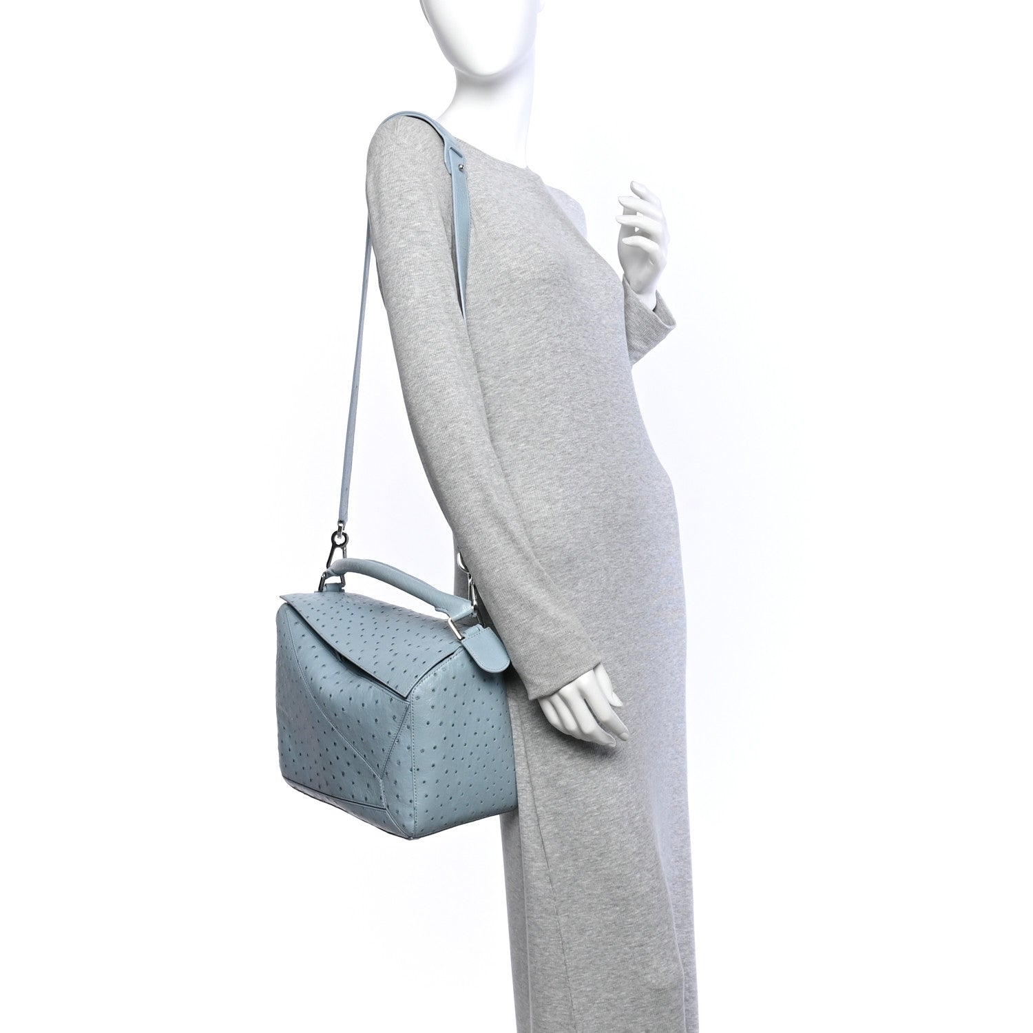 Ostrich Large Puzzle Bag Blue — view 2
