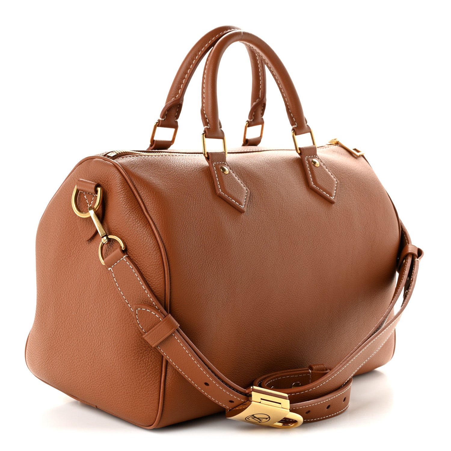 Grained Calfskin Low Key Speedy 30 Cognac — view 3