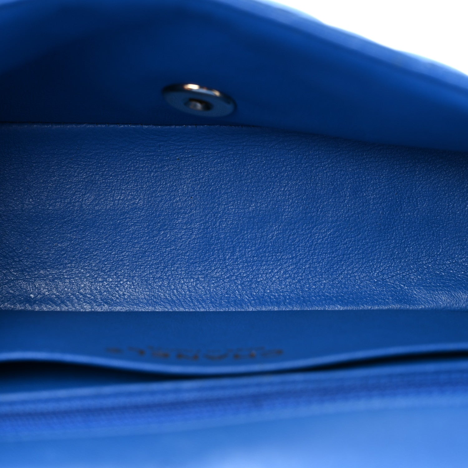 Lambskin Quilted Mini Rectangular Flap Blue — view 5