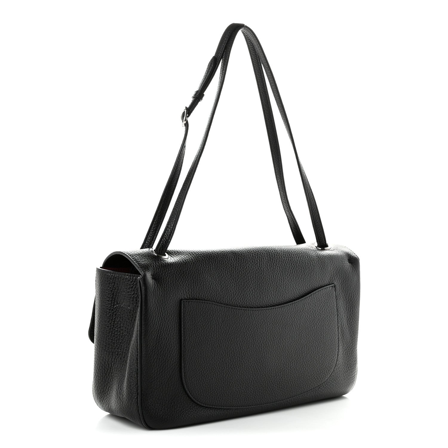 Grained Calfskin Small Souplissimo Maxi Flap Black — view 3