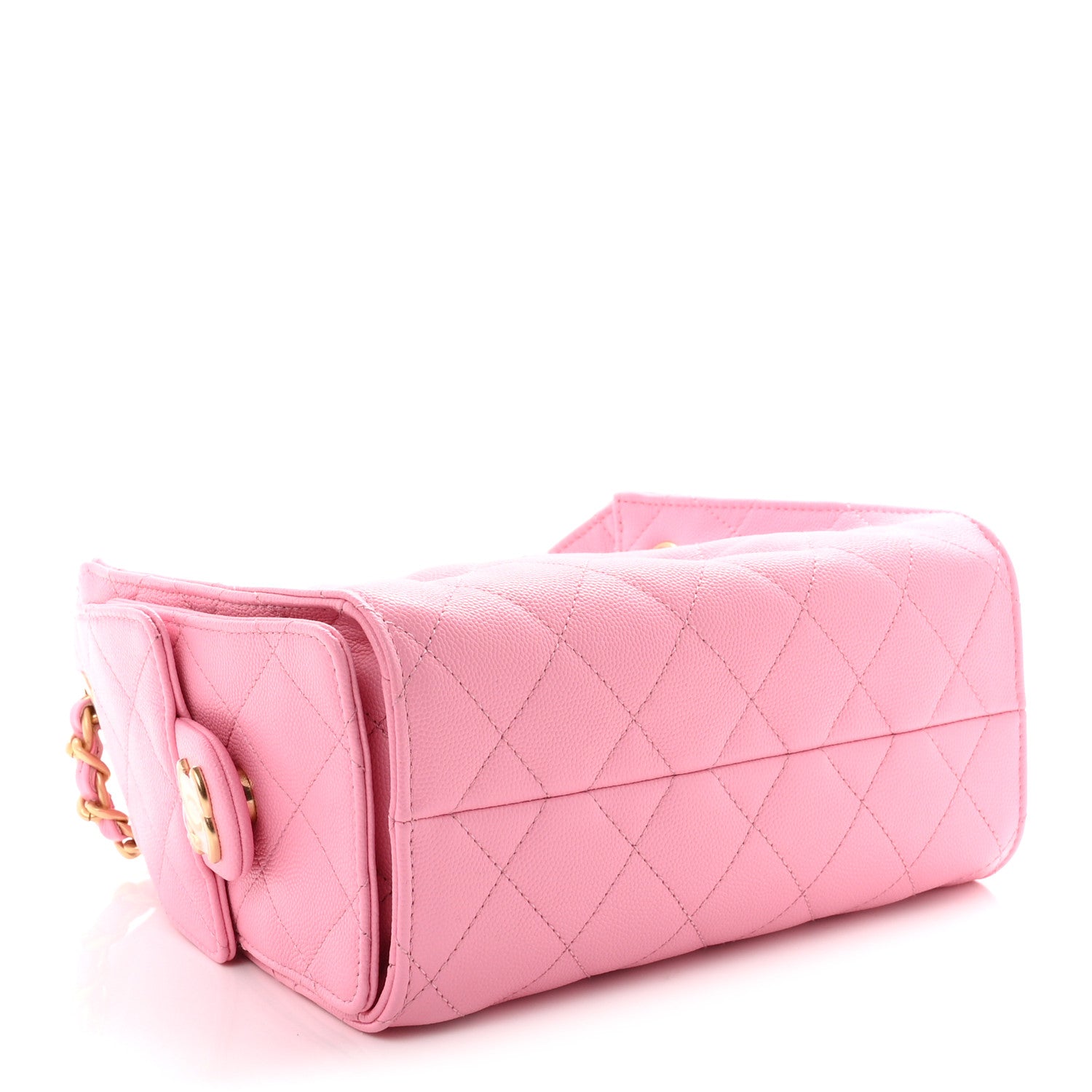 Caviar Quilted Mini Chanel 25 Handbag Pink — view 4