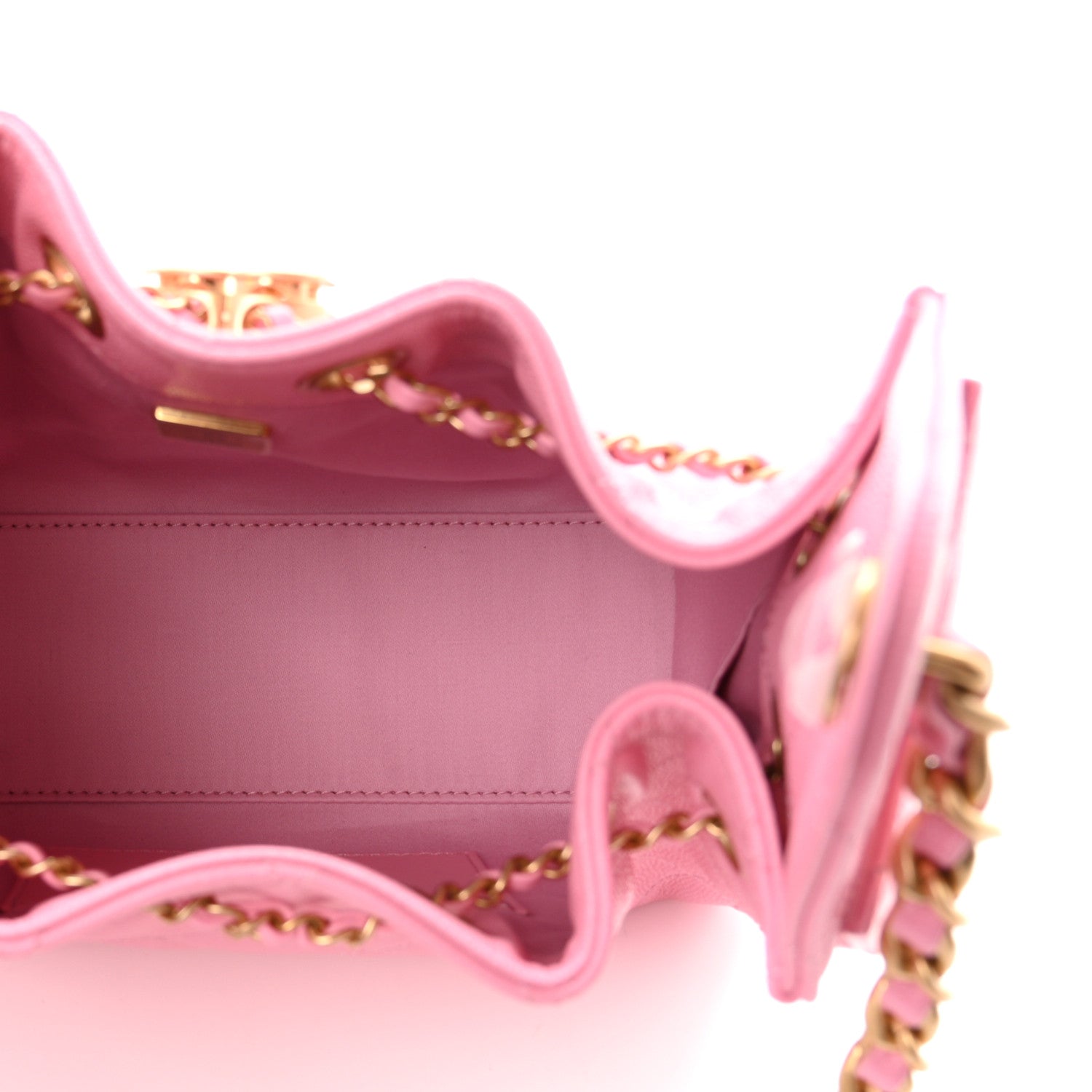 Caviar Quilted Mini Chanel 25 Handbag Pink — view 5