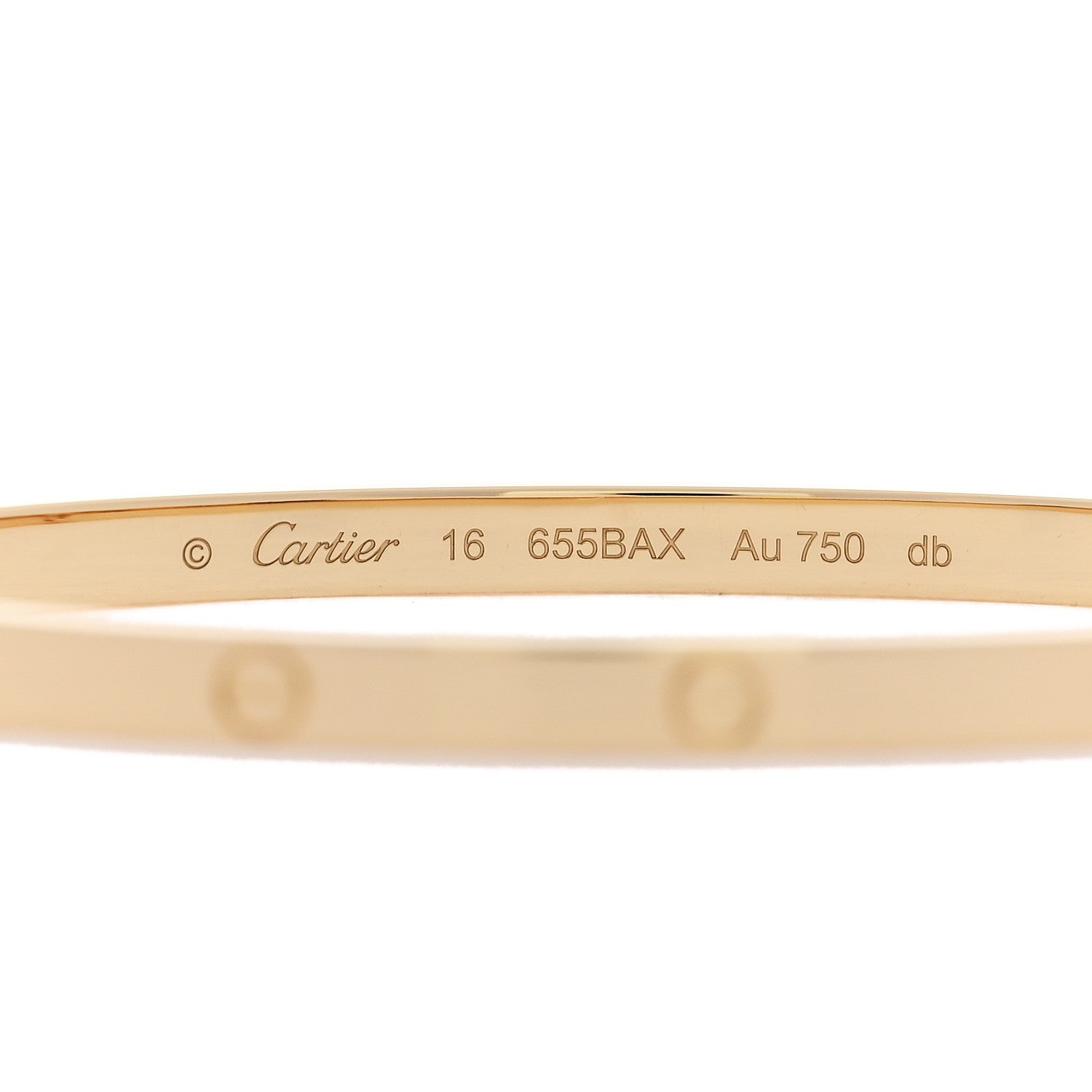 18K Yellow Gold Small LOVE Bracelet 16 — view 3