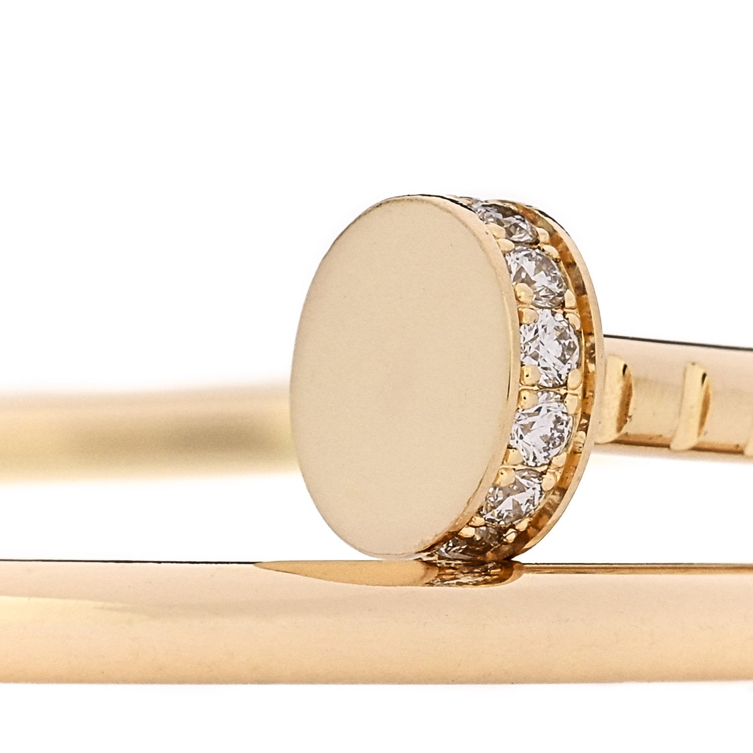 18K Yellow Gold Diamond Small Juste Un Clou Bracelet 16 — view 3