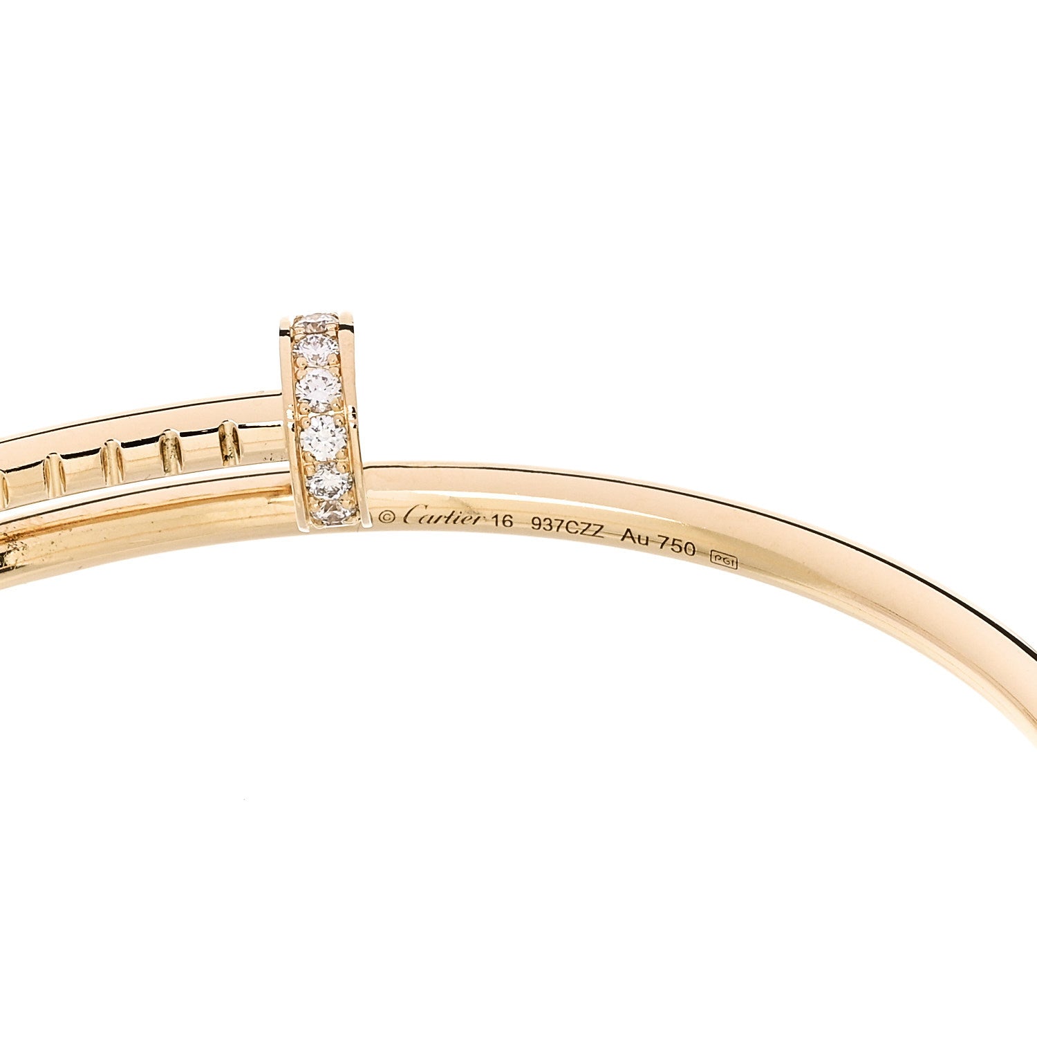 18K Yellow Gold Diamond Small Juste Un Clou Bracelet 16 — view 4