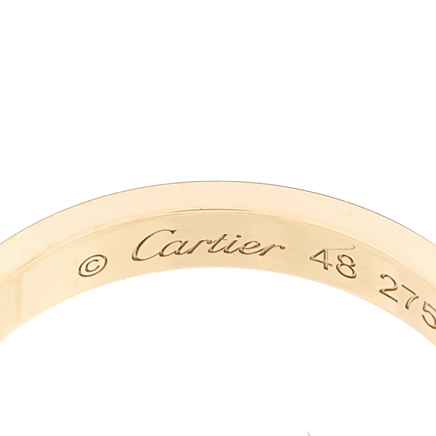 18K Yellow Gold Diamond 2.6mm LOVE Paved Band Ring 48 4.5 — view 4