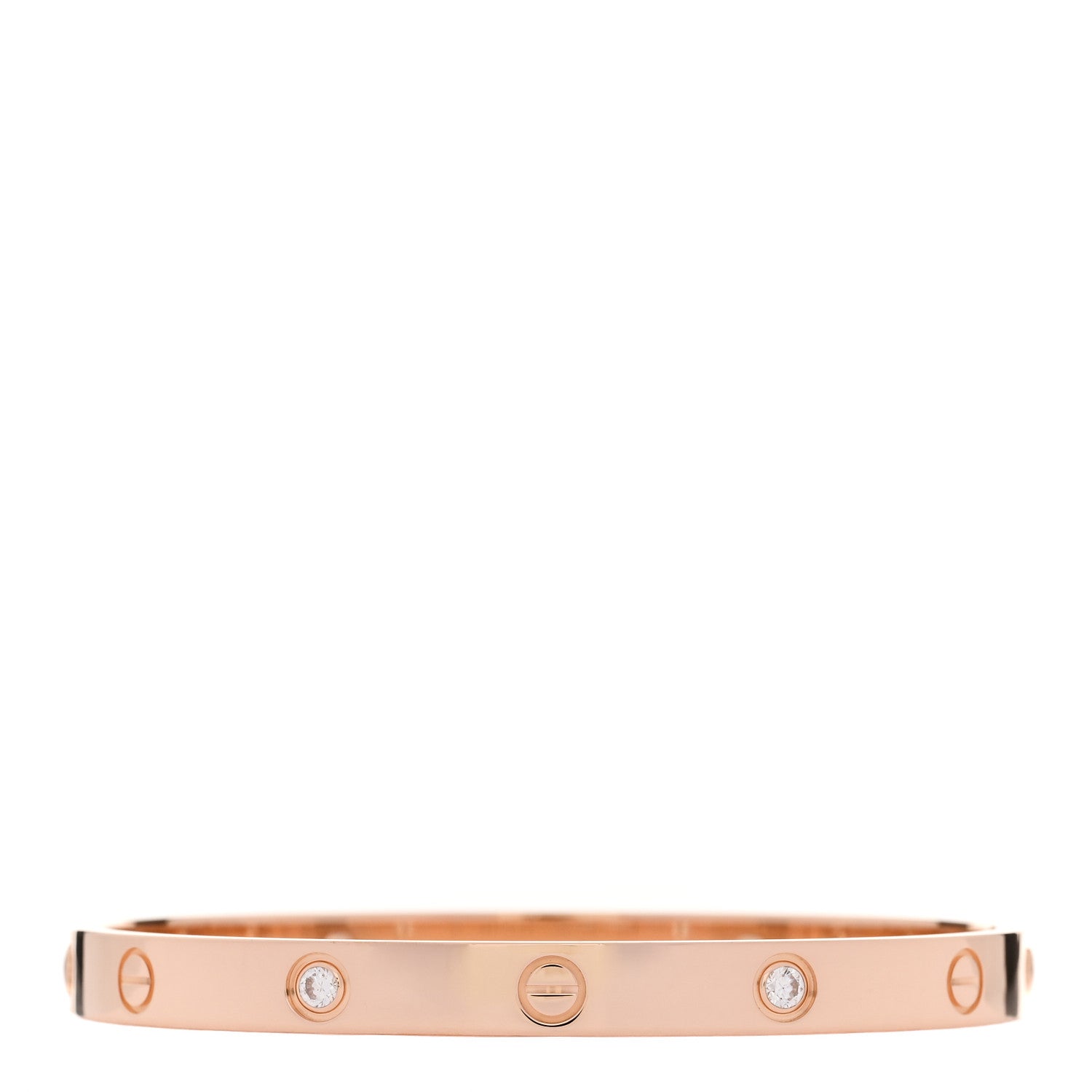 18K Pink Gold 4 Diamond LOVE Bracelet 17 — view 2