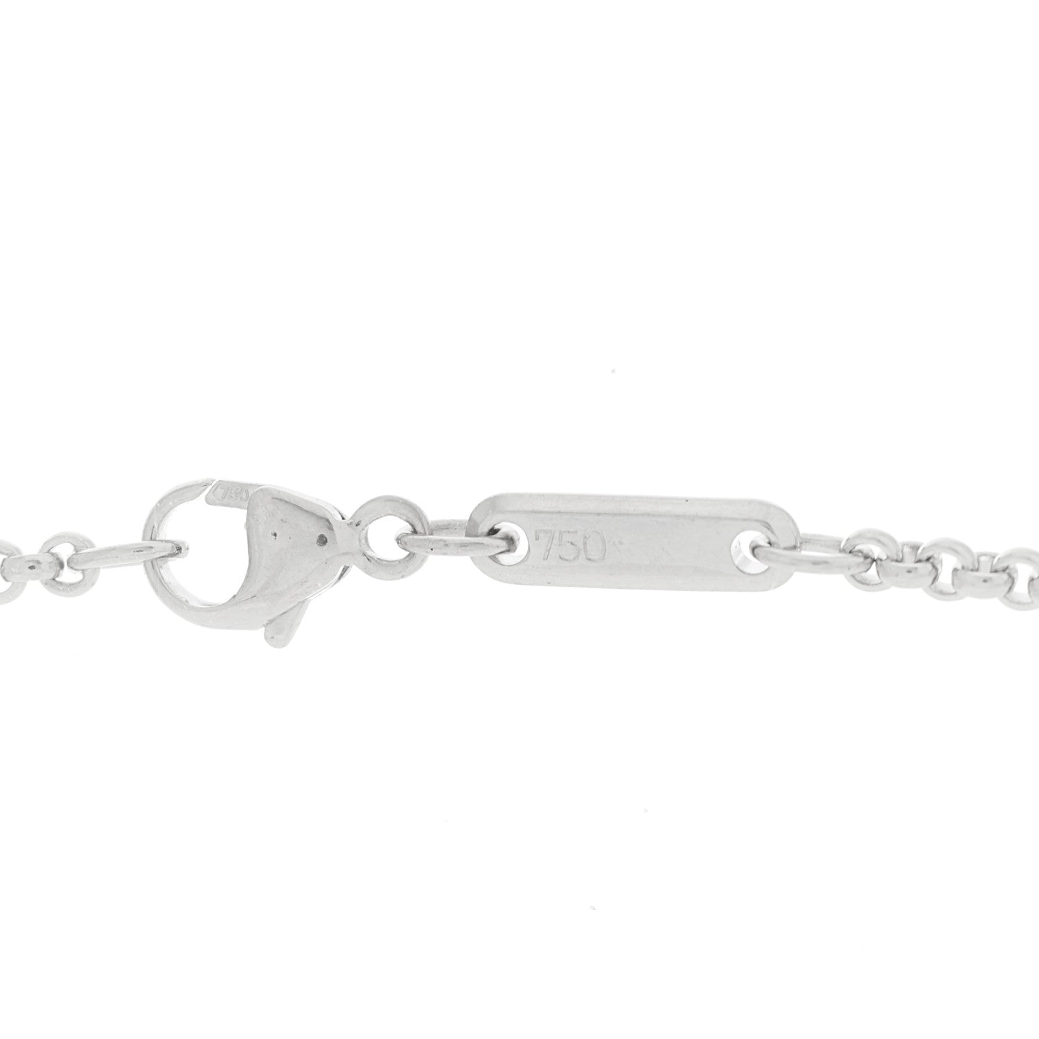18K White Gold 3 Diamond Happy Diamond Icons Heart Pendant Necklace — view 5