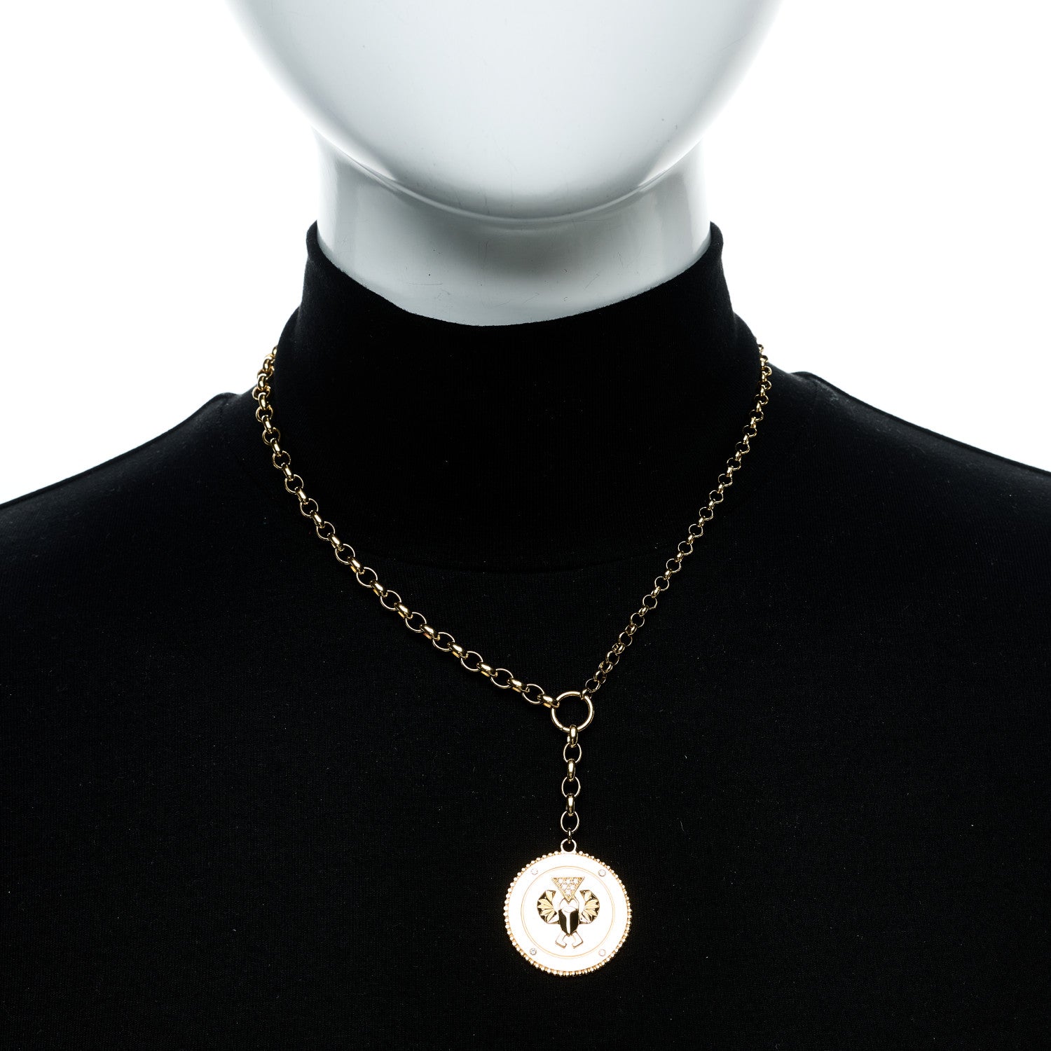 18K Yellow Gold Diamond Protection Large Mixed Belcher Extension Chain Necklace — view 2
