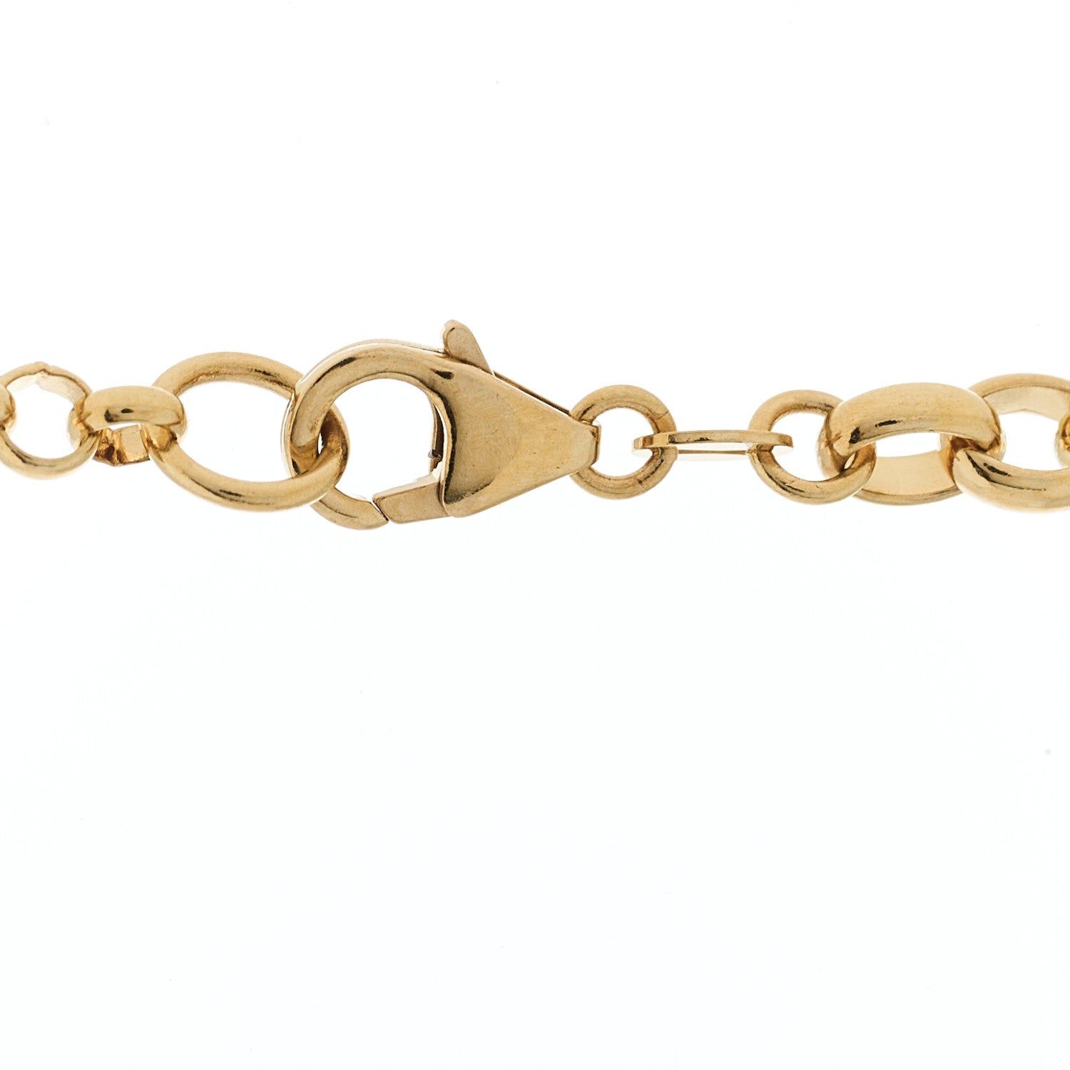 18K Yellow Gold Diamond Protection Large Mixed Belcher Extension Chain Necklace — view 4