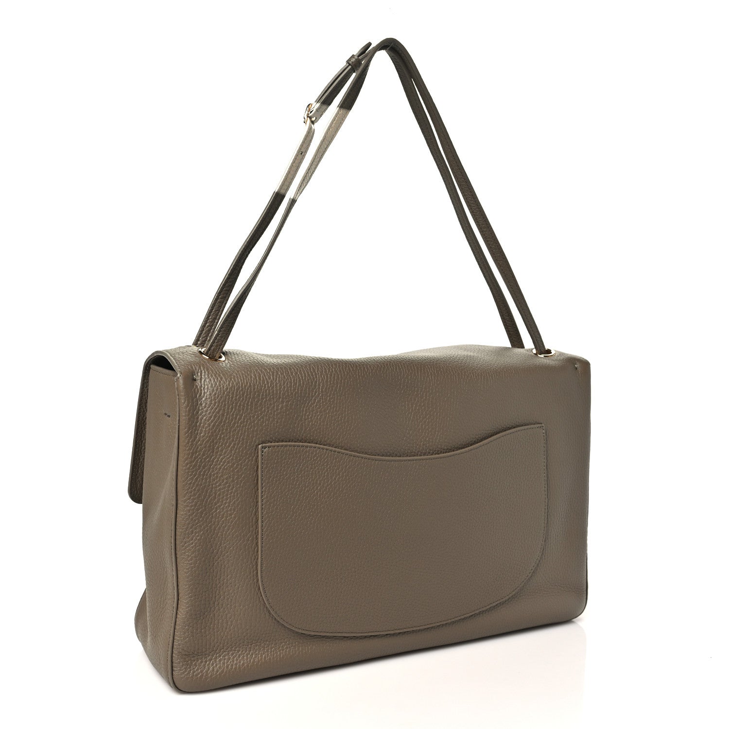 Grained Calfskin Souplissimo Maxi Flap Light Brown — view 2