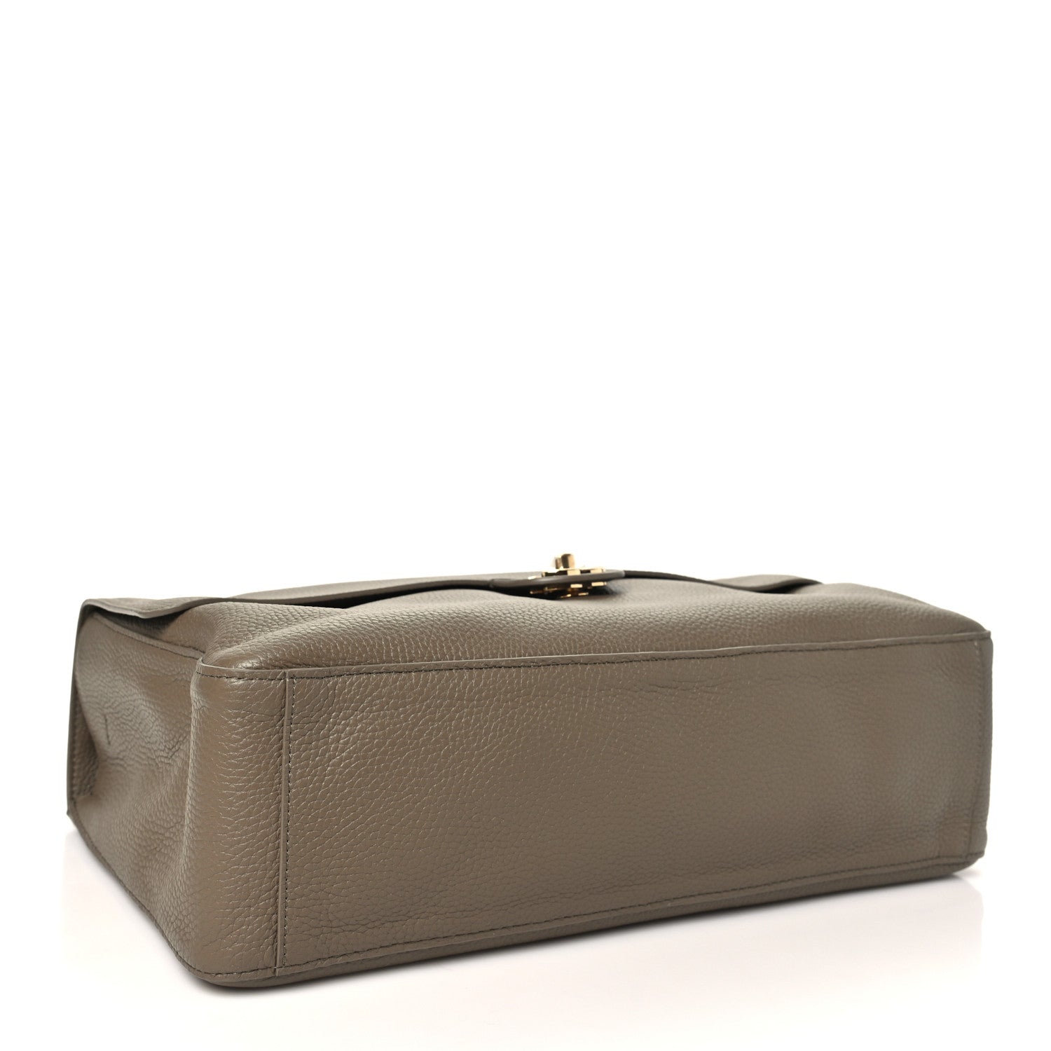 Grained Calfskin Souplissimo Maxi Flap Light Brown — view 4
