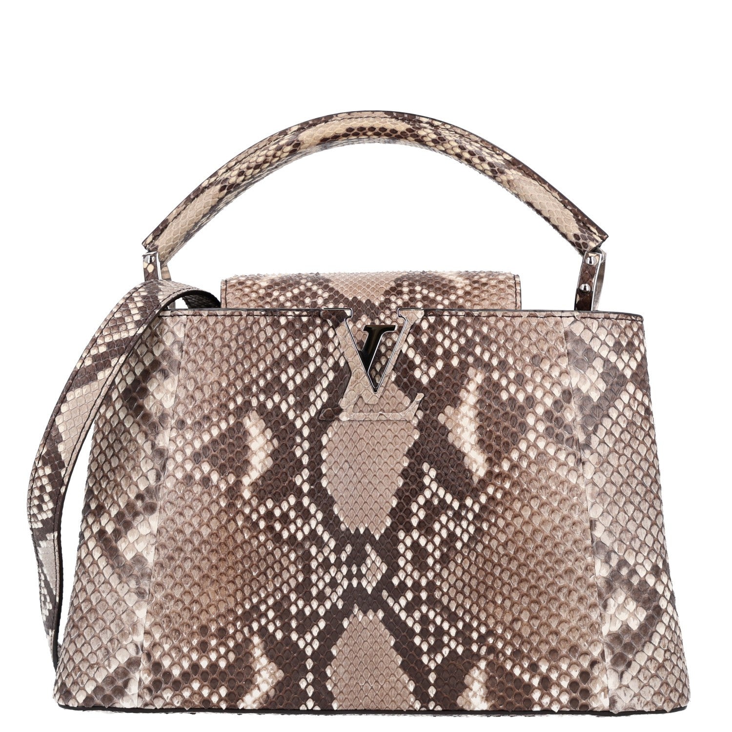 Snakeskin Capucines PM Naturel