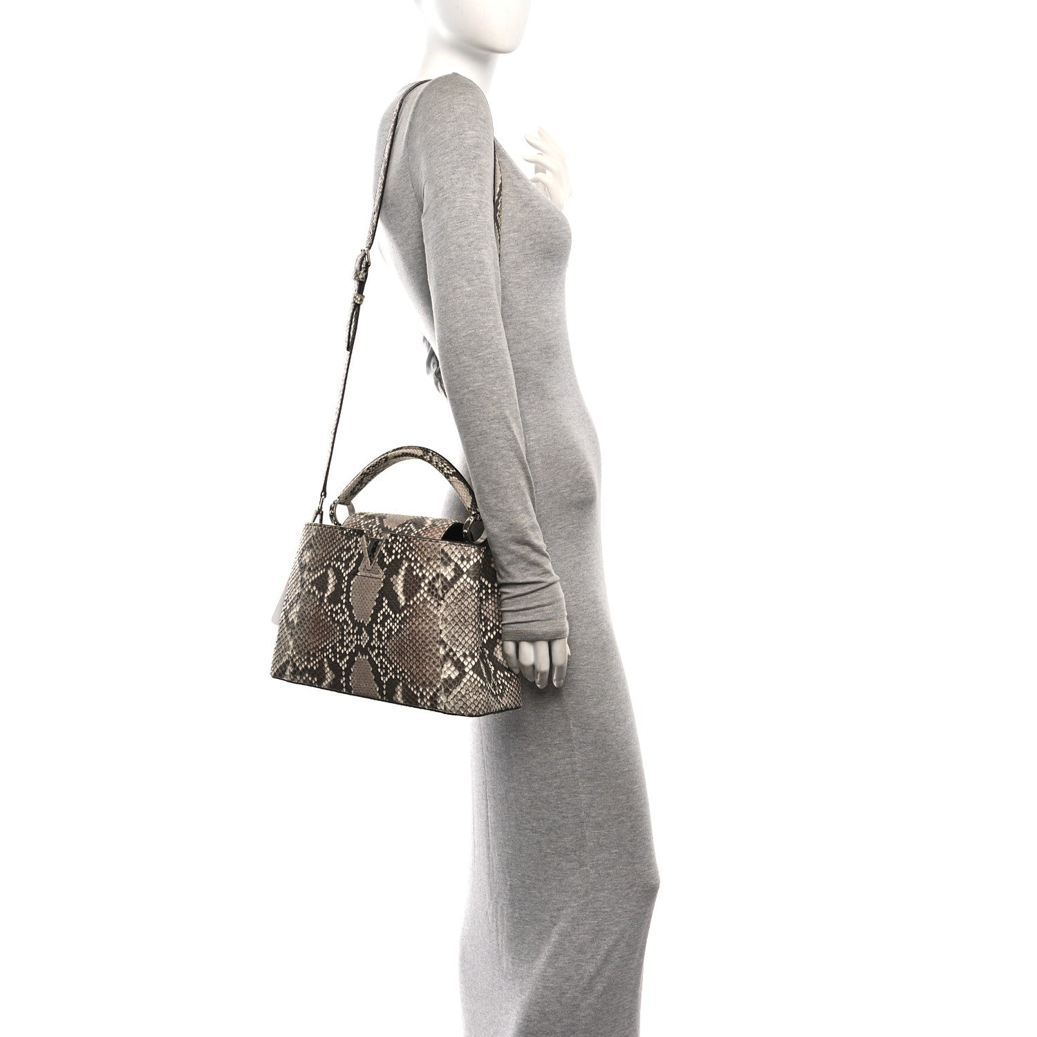 Snakeskin Capucines PM Naturel — view 2