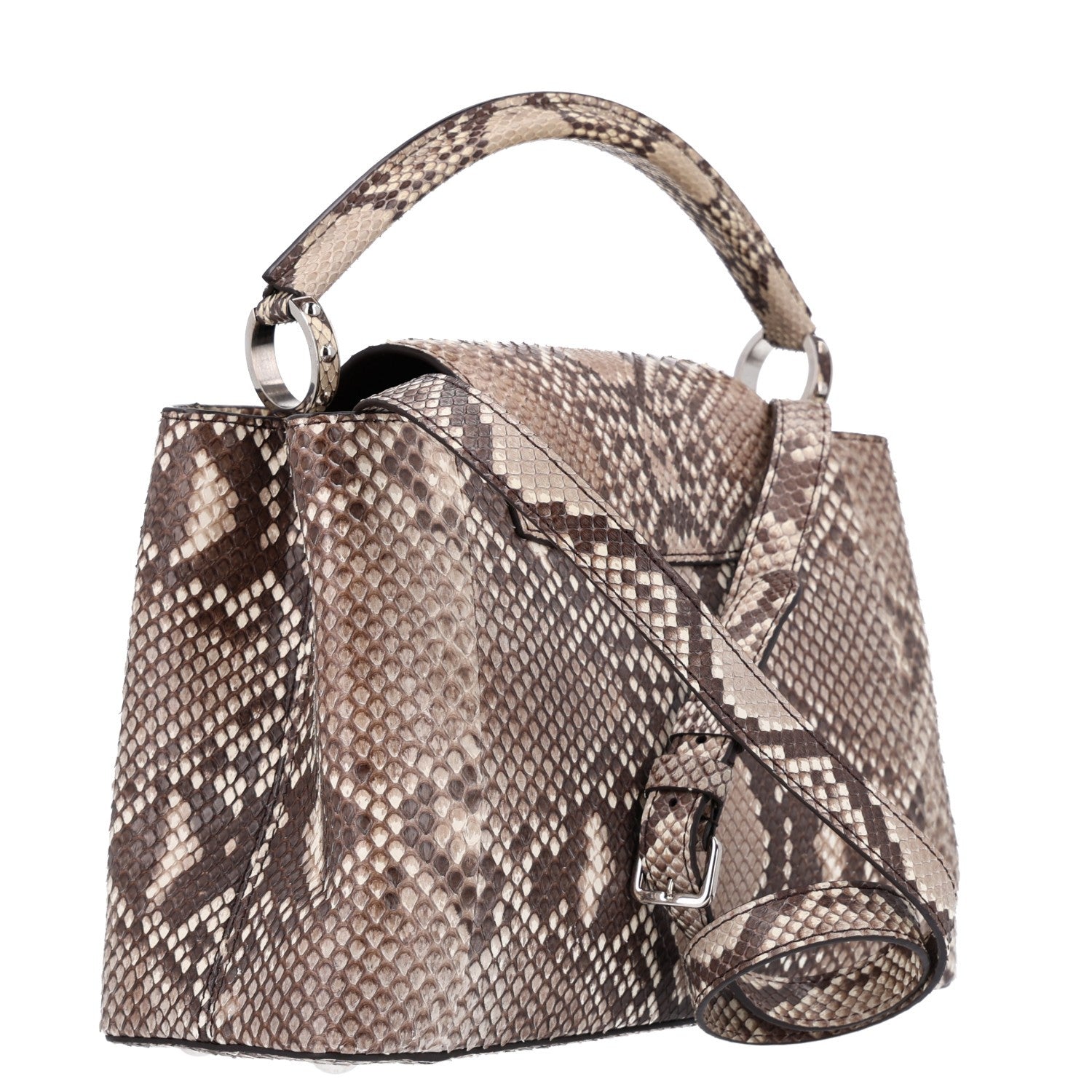 Snakeskin Capucines PM Naturel — view 3