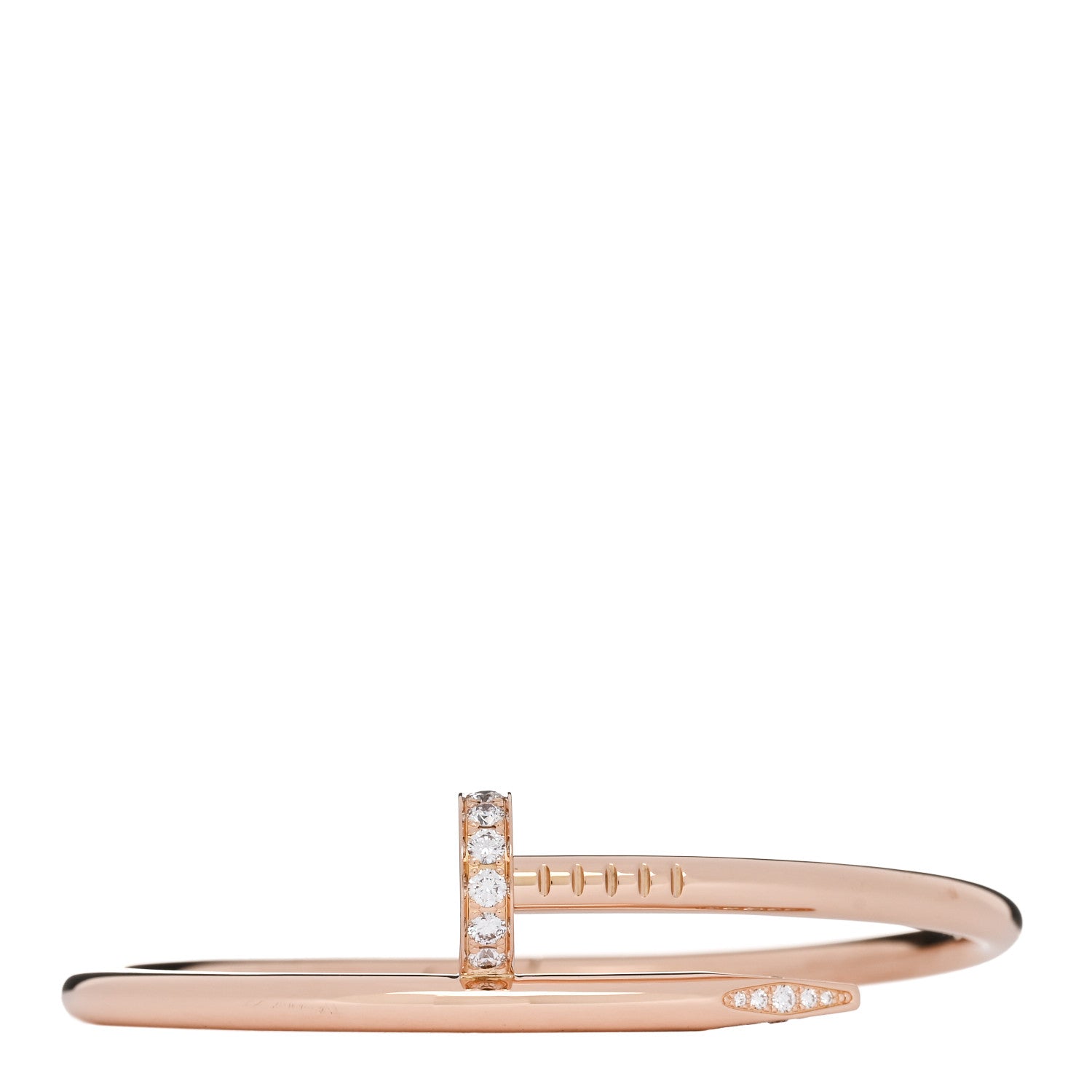 18K Pink Gold Diamond Juste Un Clou Bracelet 15
